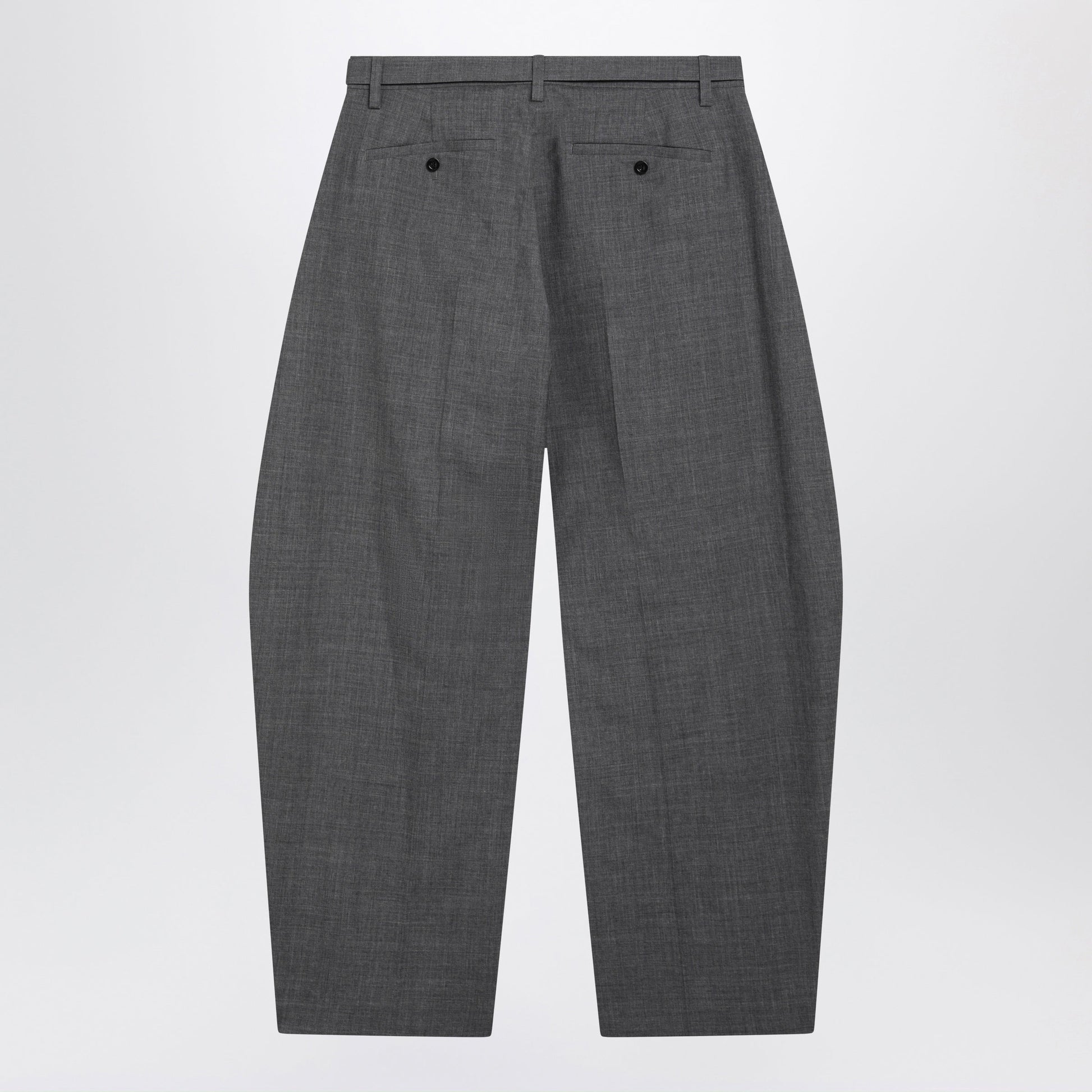 Sacai Grey Wool Trousers With Belt Men SACAI