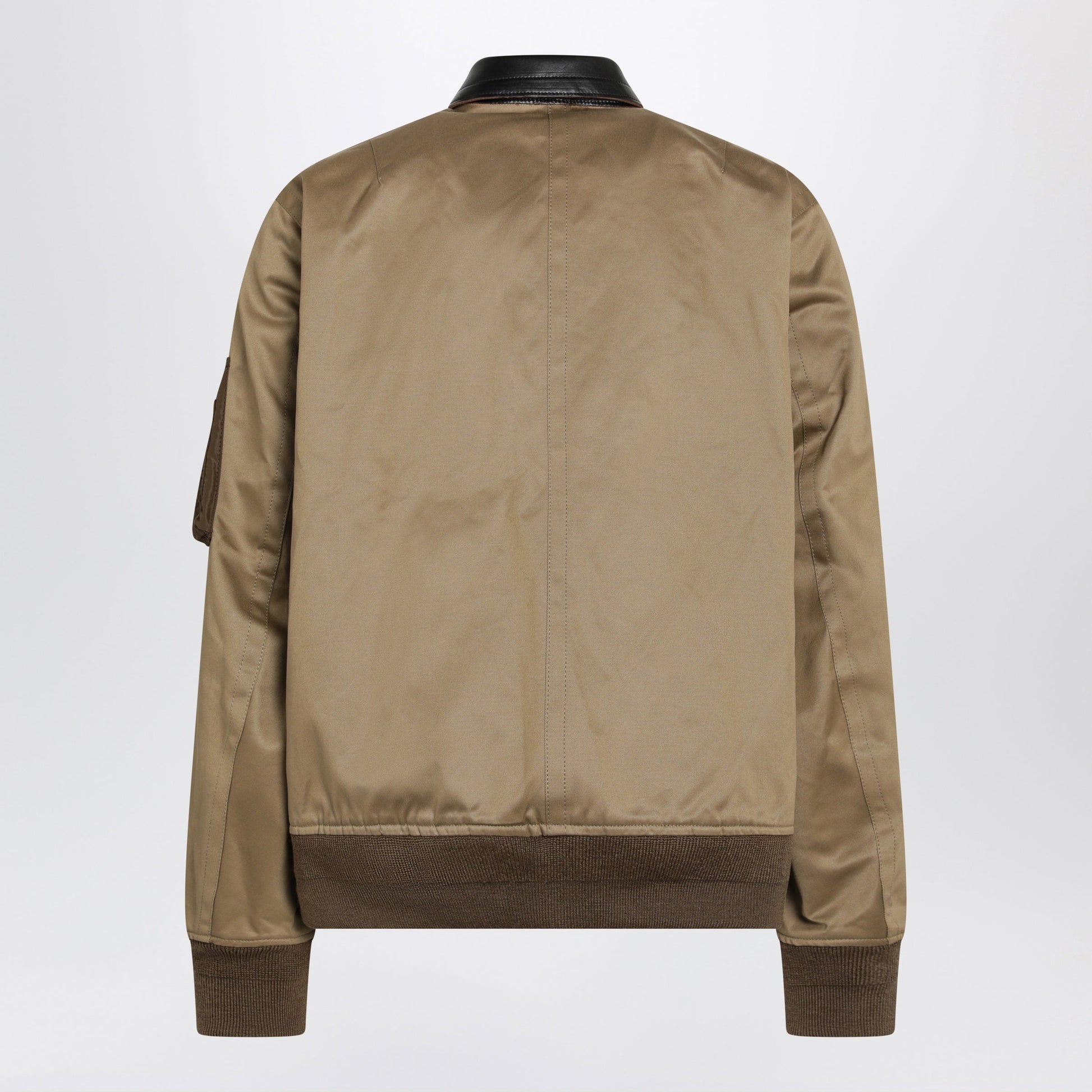 Sacai Beige Cotton And Nylon Bomber Jacket Men SACAI