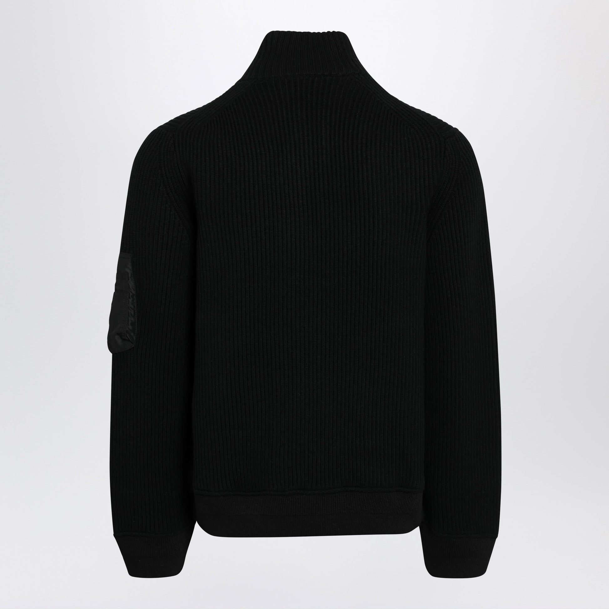Sacai Black Fisherman Wool Knit Cardigan Men SACAI