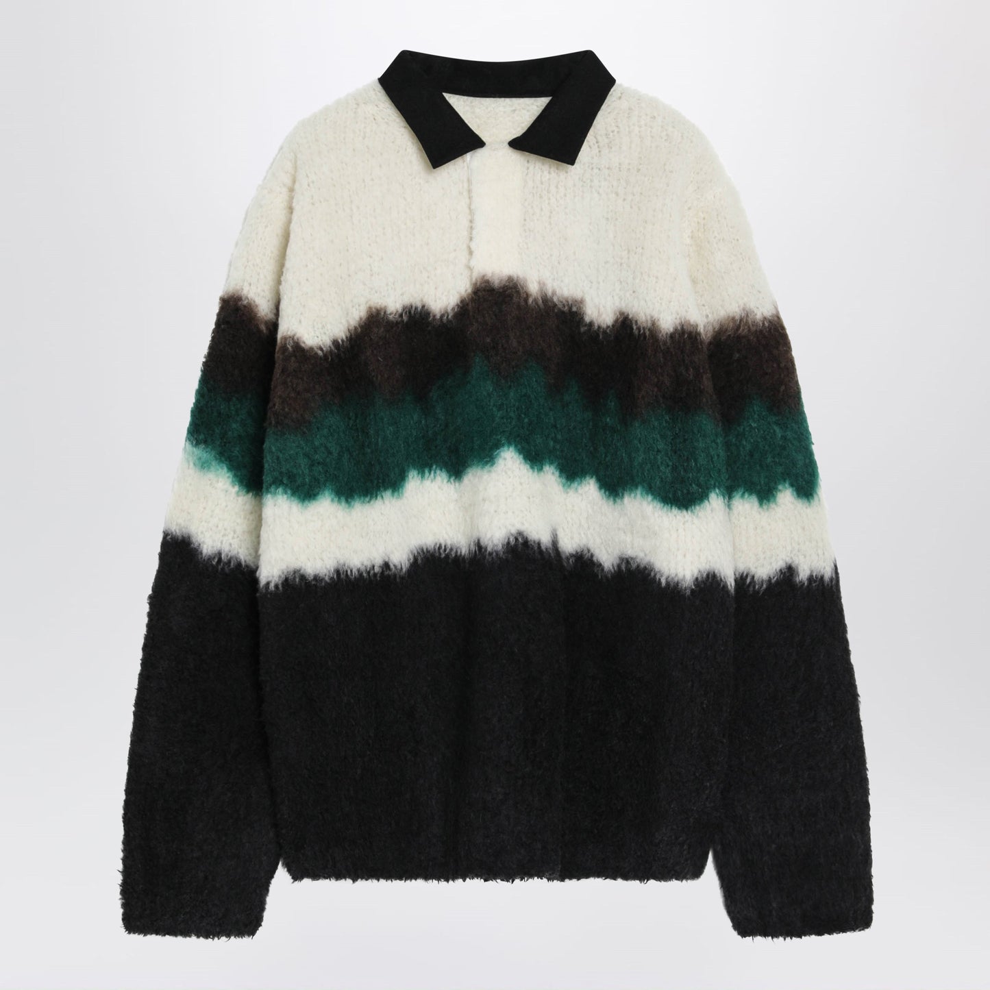 Sacai Multicolour Gradient Striped Polo Sweater Men SACAI