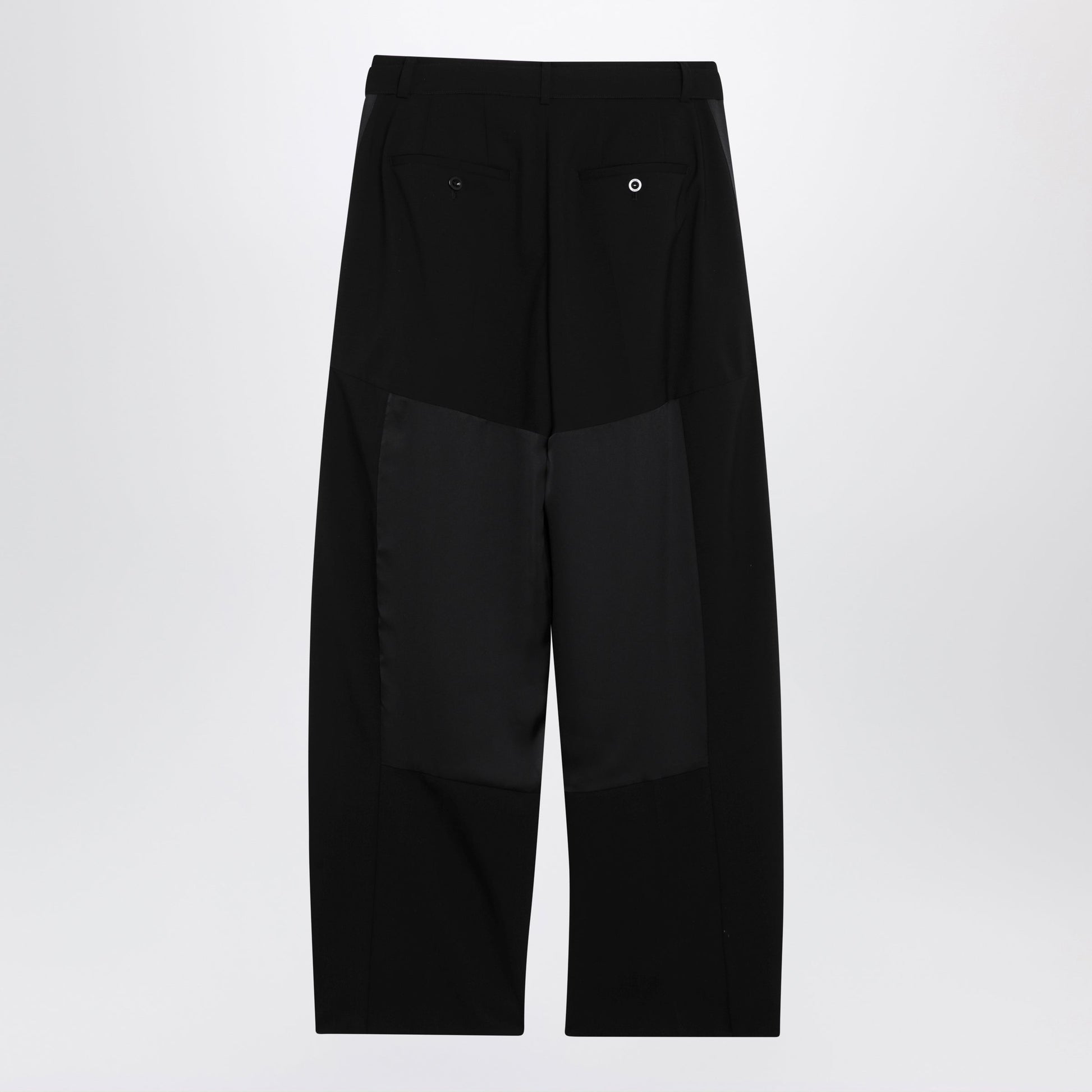 Sacai Wide-Leg Wool Trousers With Panels And Belt Women SACAI