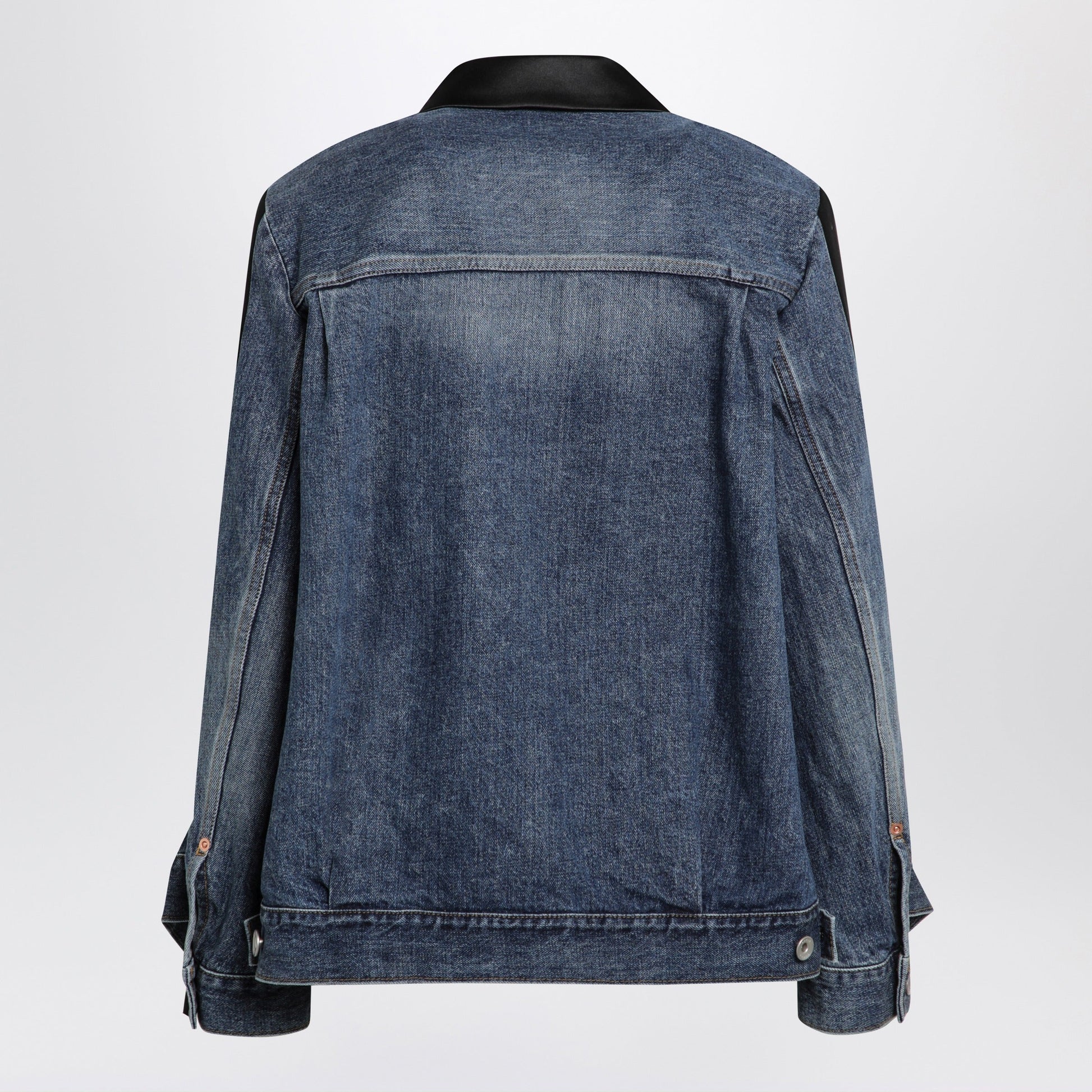 Sacai Double-Breasted Jacket In Wool And Denim Women SACAI
