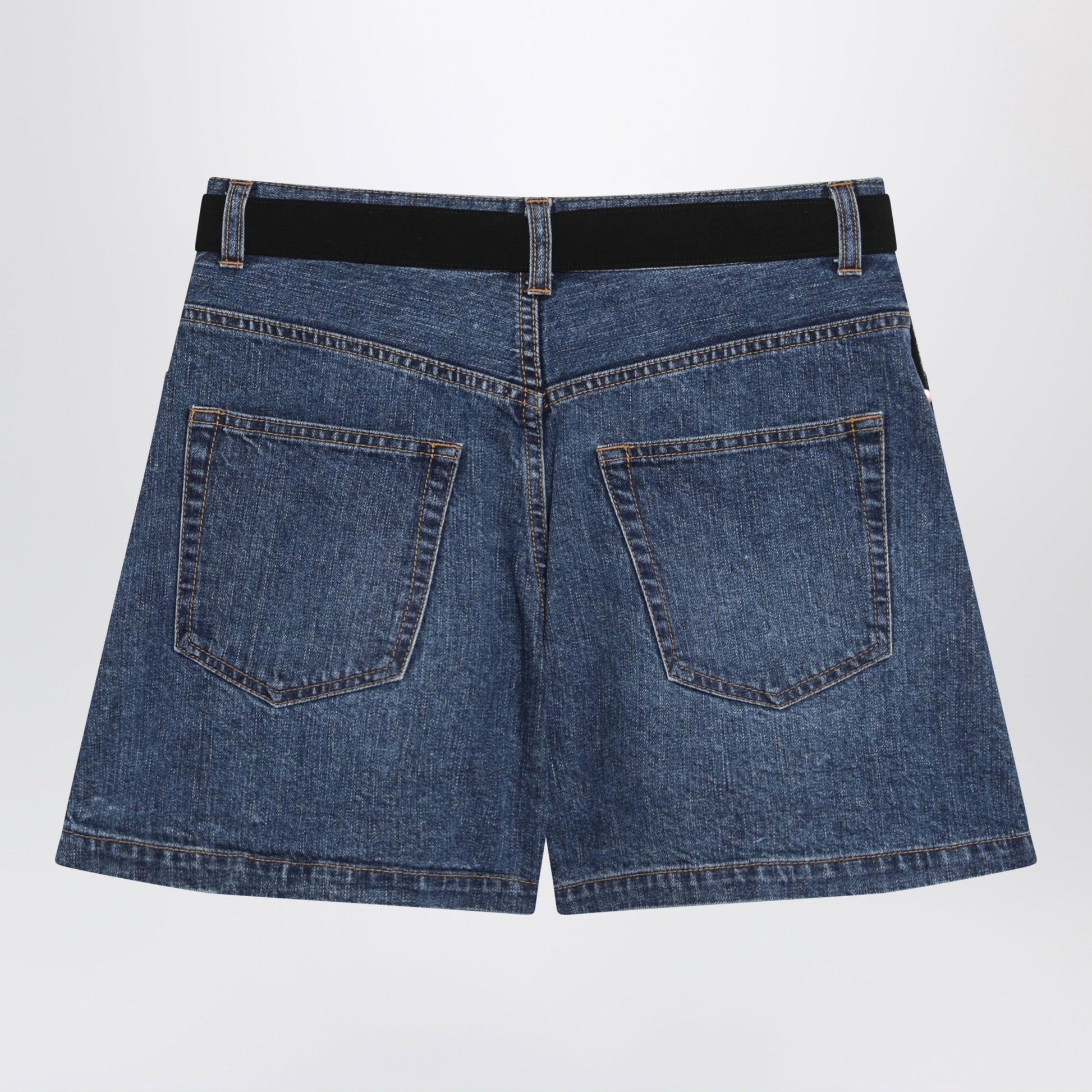 Sacai Black Wool And Denim Shorts Women SACAI