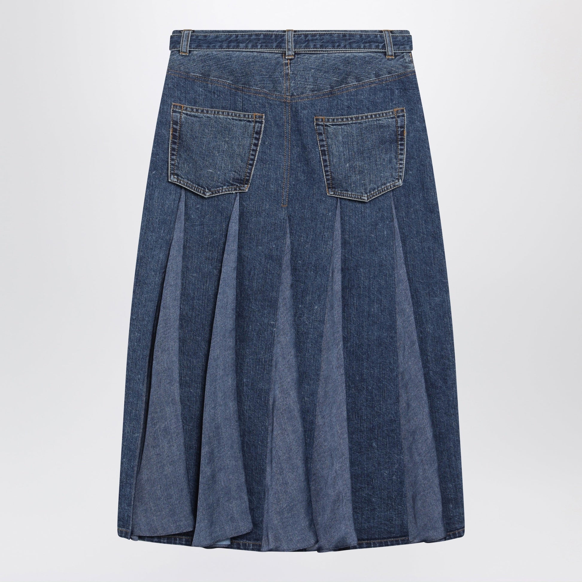 Sacai Denim Skirt In Blue Cotton Women SACAI