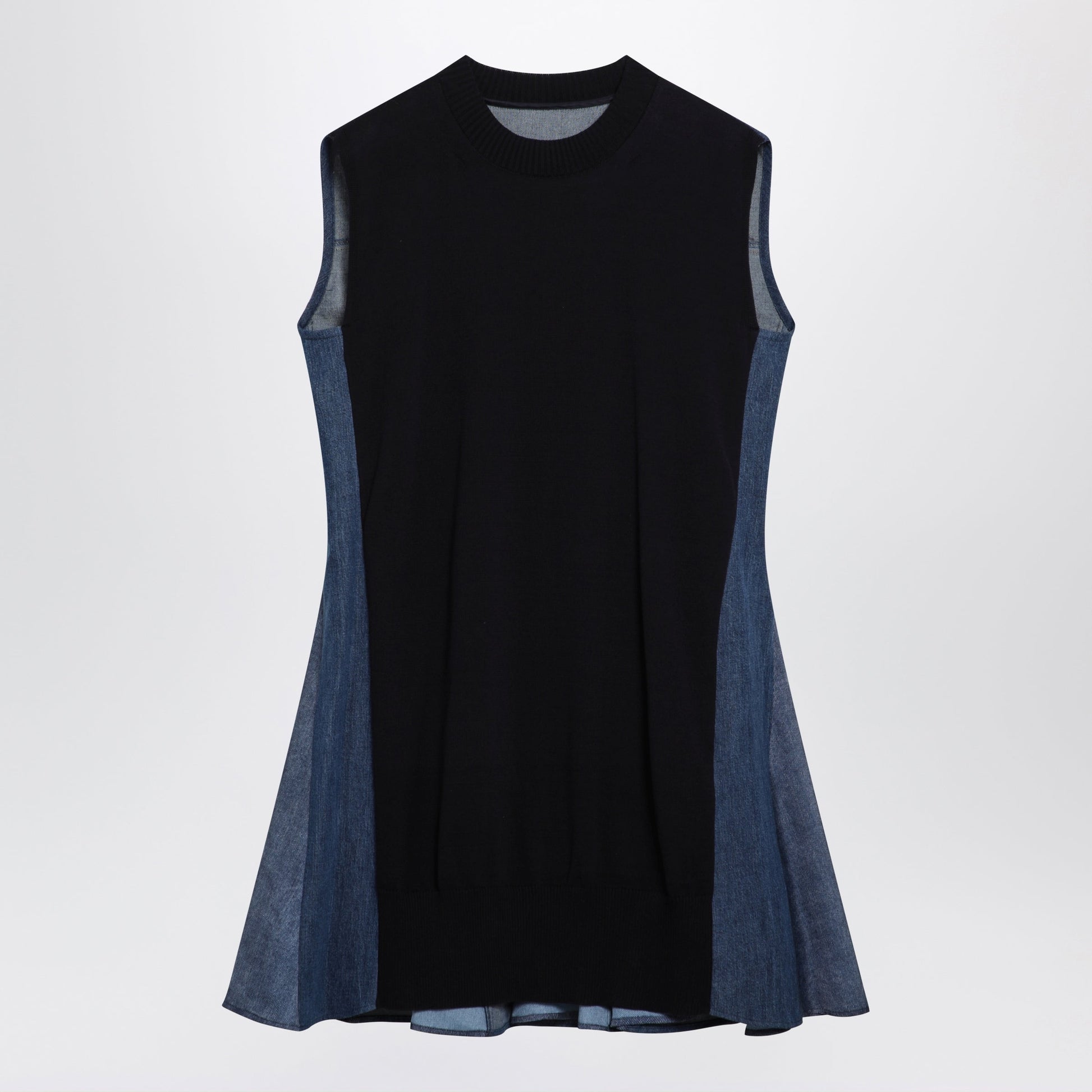 Sacai Denim Dress And Knit Top Women SACAI