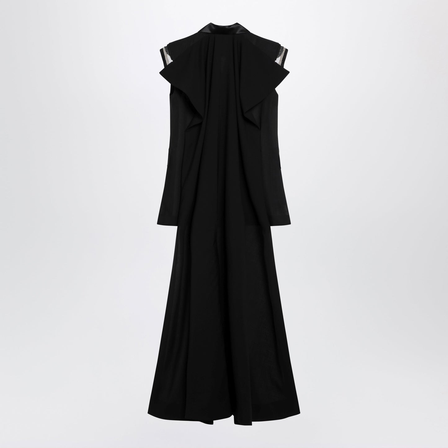 Sacai Black Wool Organza Vest Women SACAI