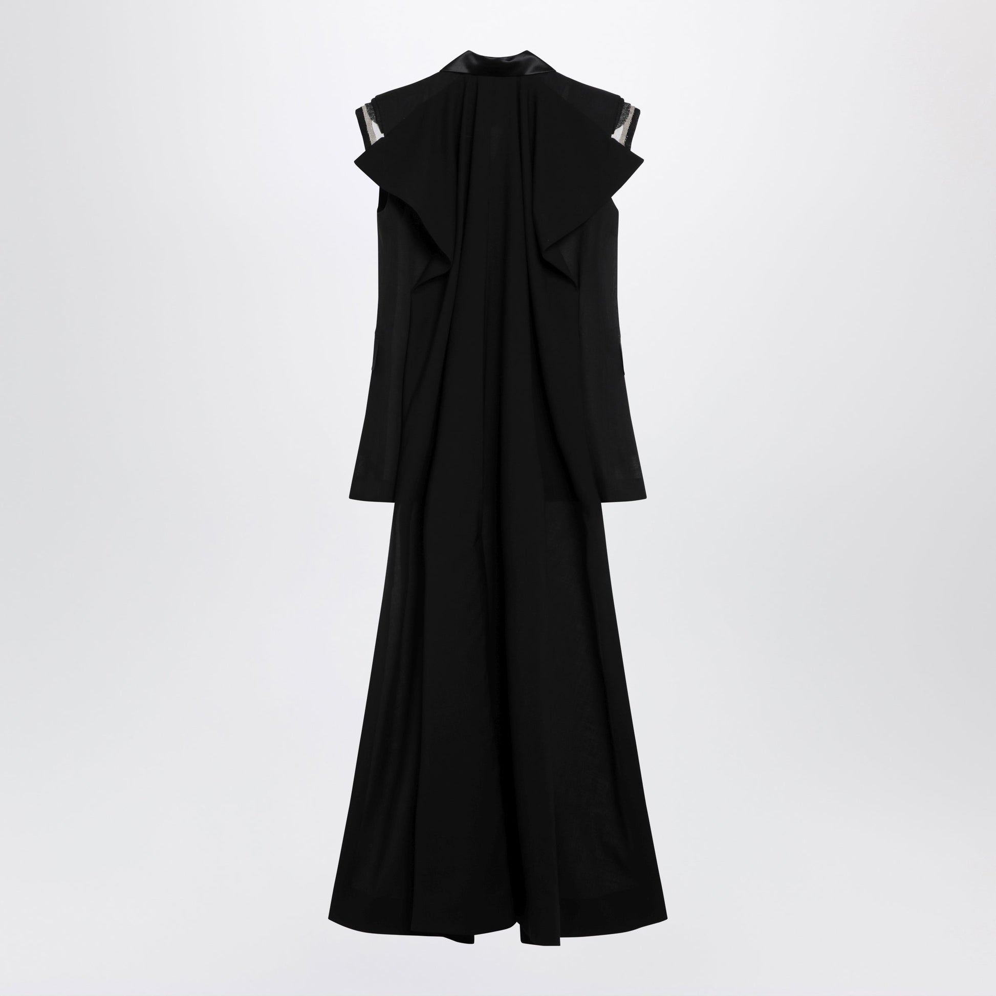 Sacai Black Wool Organza Vest Women SACAI