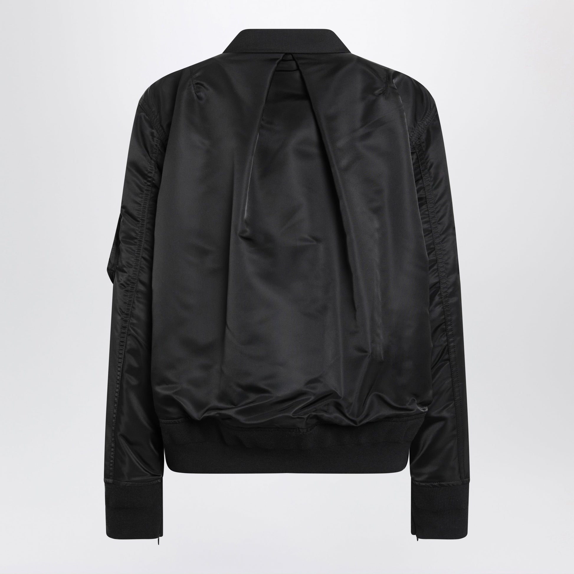 Sacai Black Double-Breasted Wool And Nylon Blend Jacket Women SACAI
