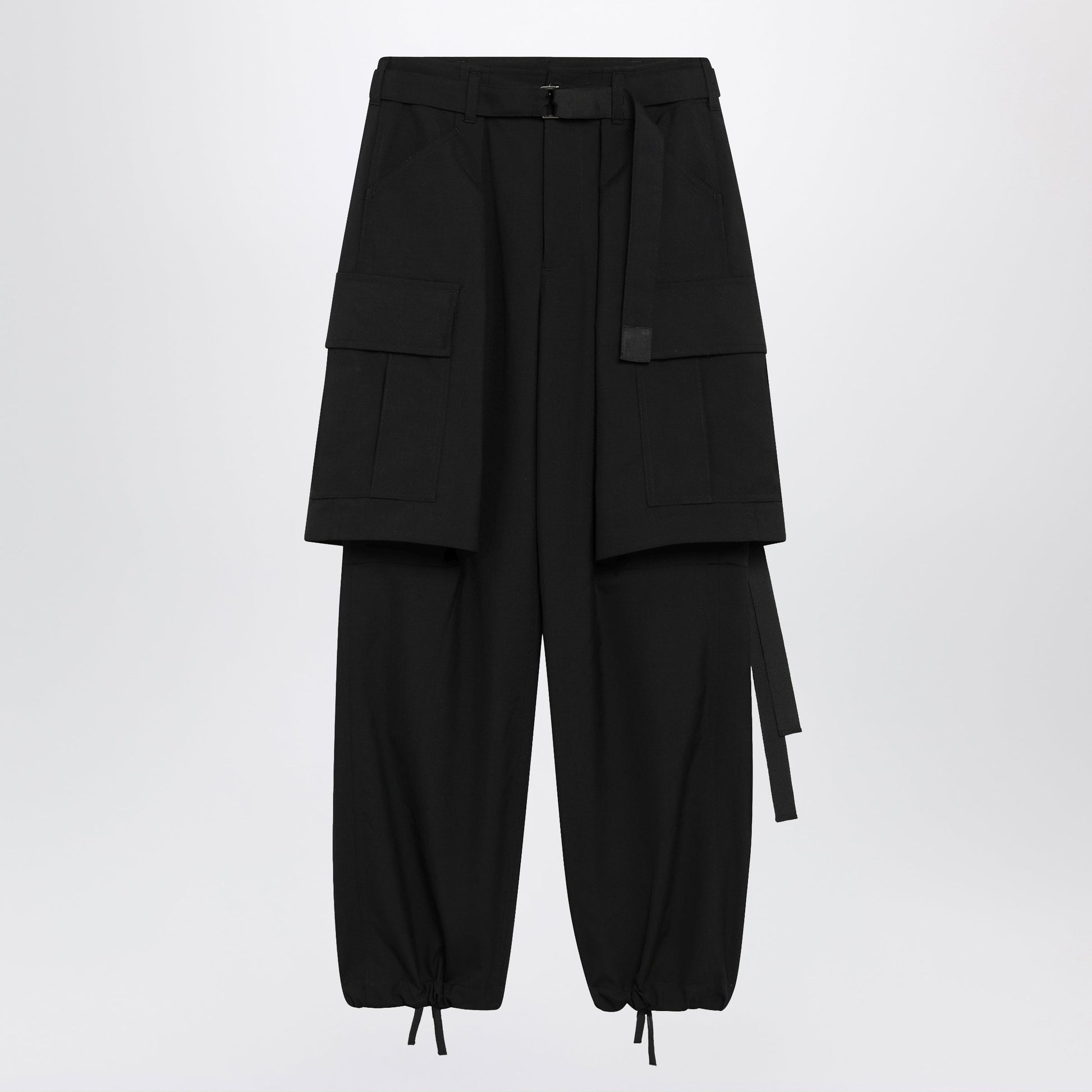 Sacai Wool-Blend Cargo Trousers Women SACAI