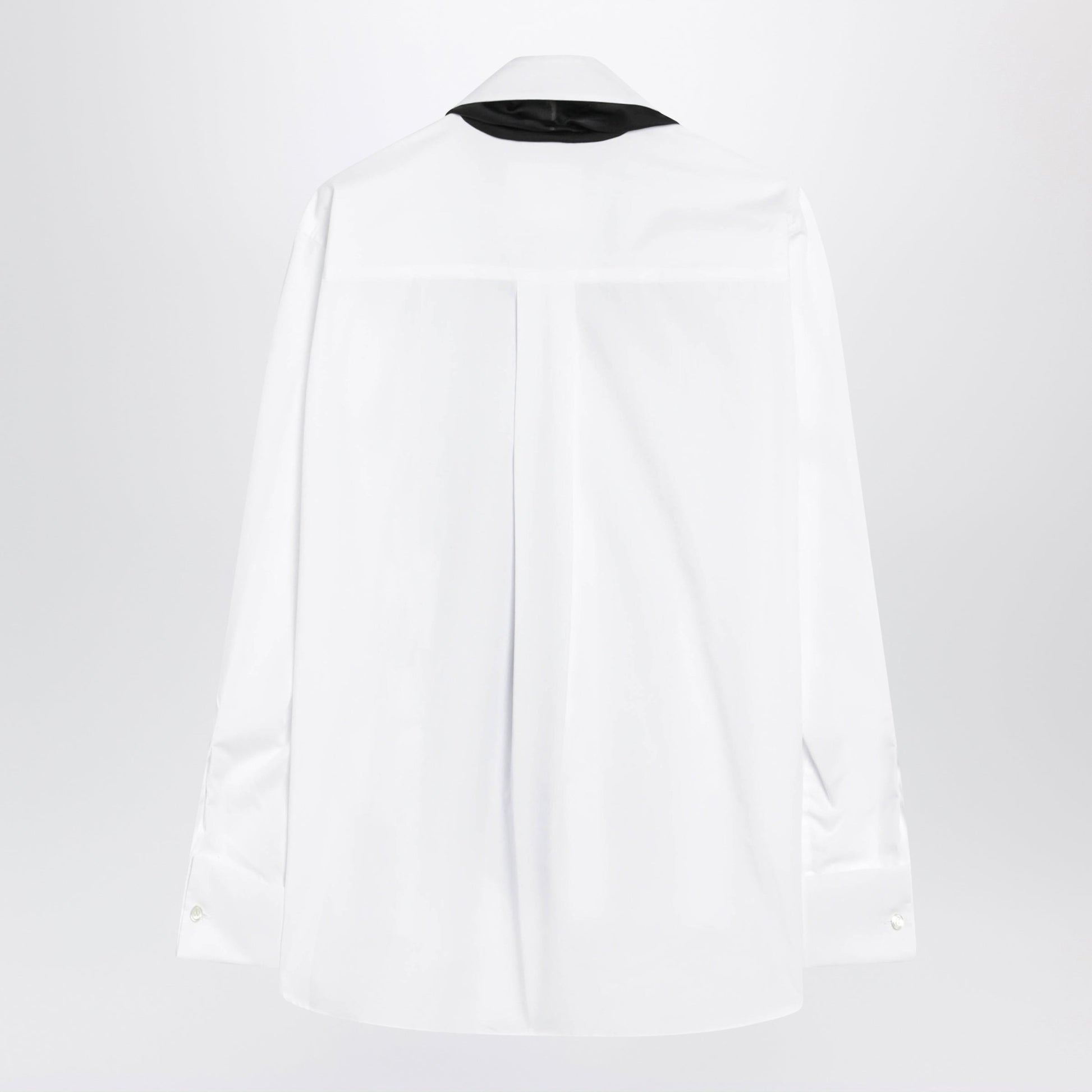 Sacai White Shirt With Black Scarf Women SACAI