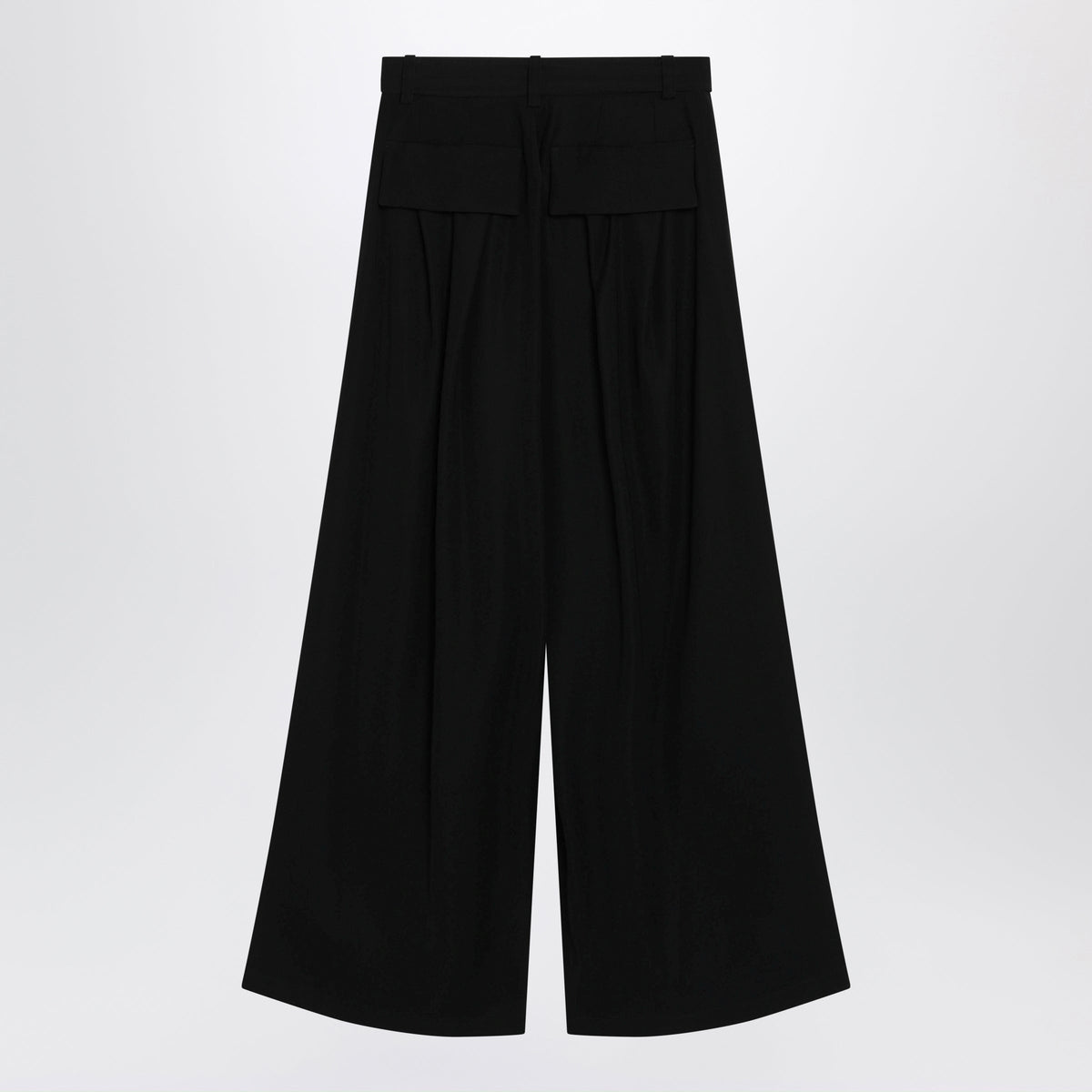 Sacai Black Wide-Leg Belted Trousers Women SACAI