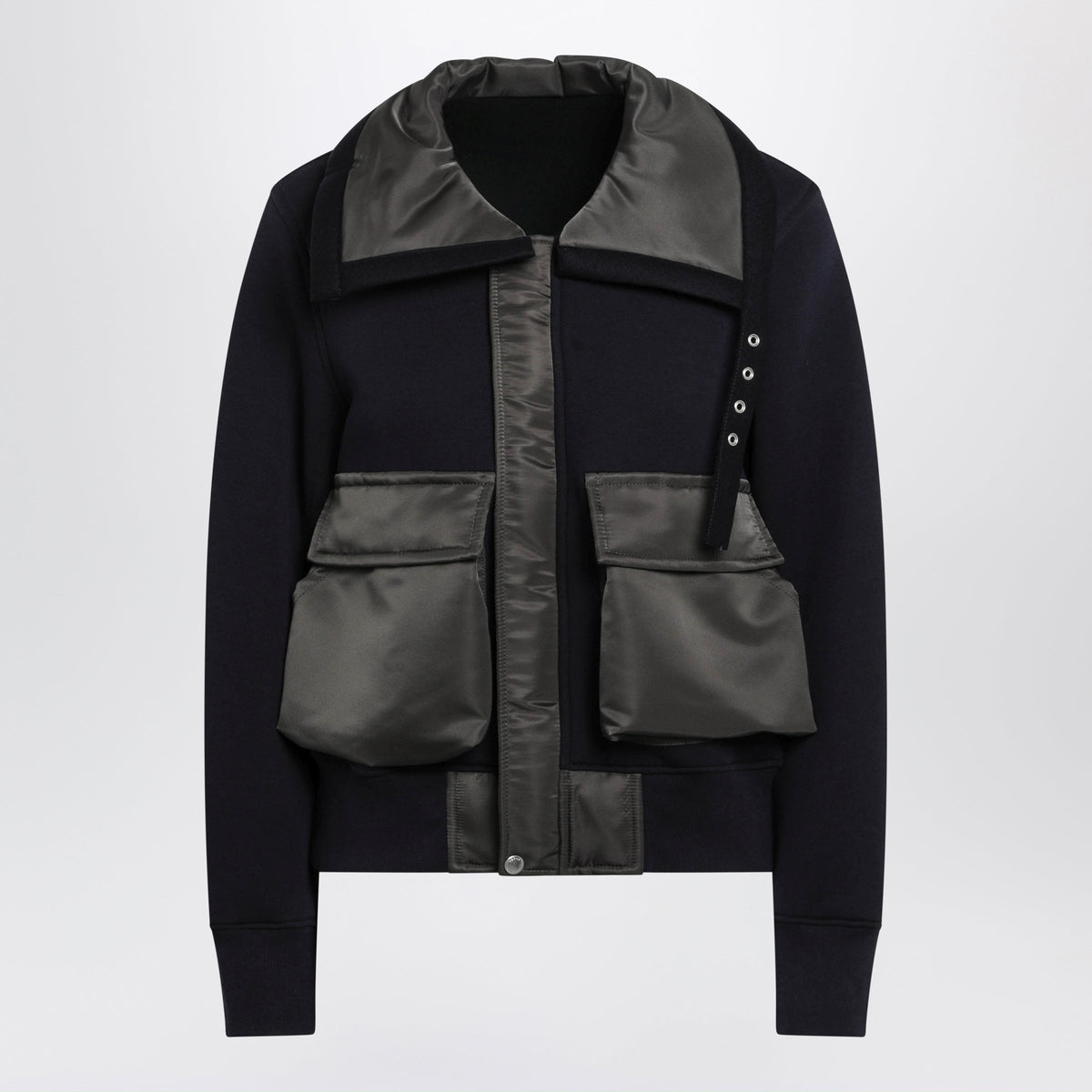 Sacai Navy Blue/Khaki Green Jacket In Cotton Blend Women SACAI