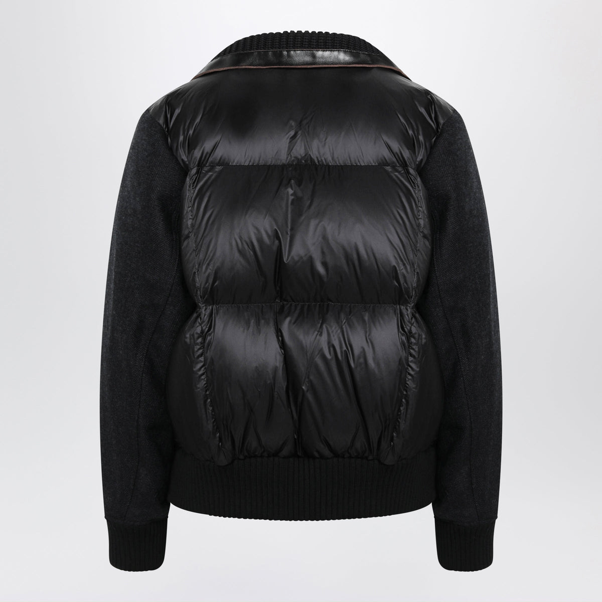 Sacai Navy Blue/Black Jacket In Wool And Nylon Women SACAI