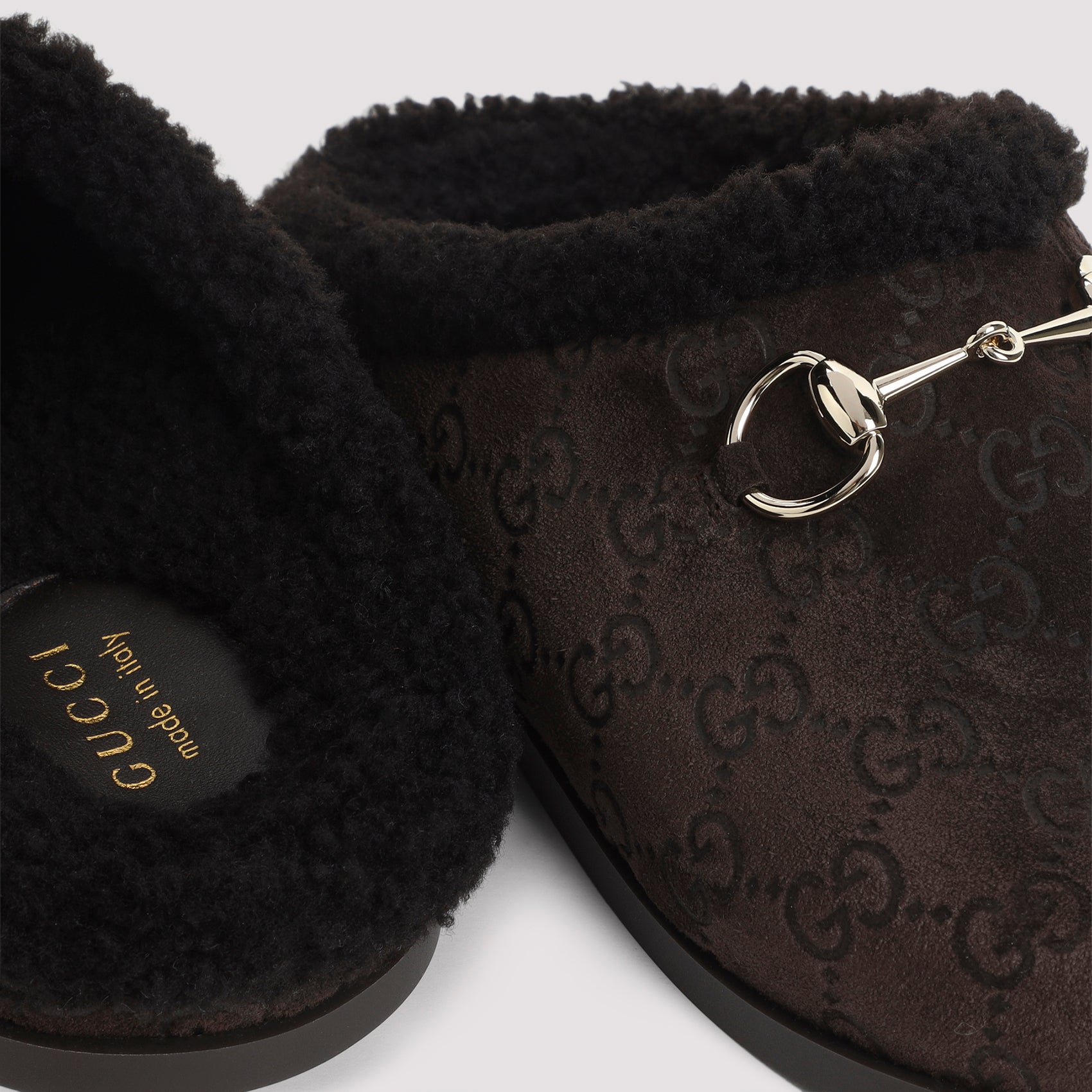 Gucci Suede Leather Mules Women GUCCI