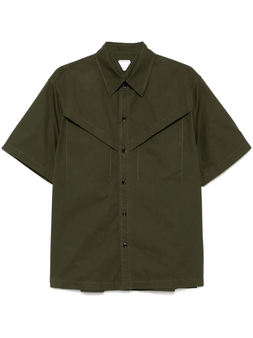 Bottega Veneta Men Light Cotton Twill Short Sleeved Shirt BOTTEGA VENETA