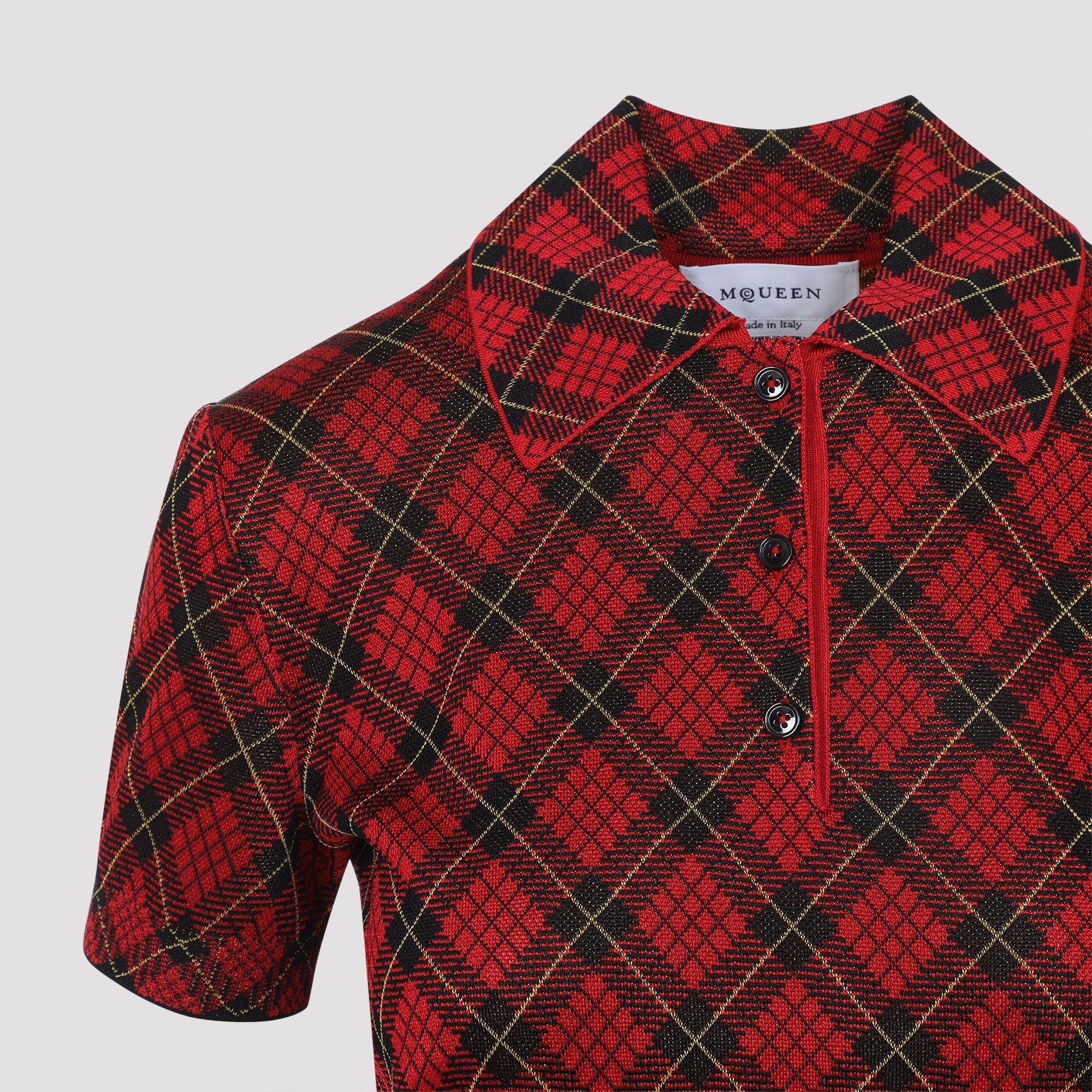 Alexander Mcqueen Microcheck Polo Women ALEXANDER MCQUEEN
