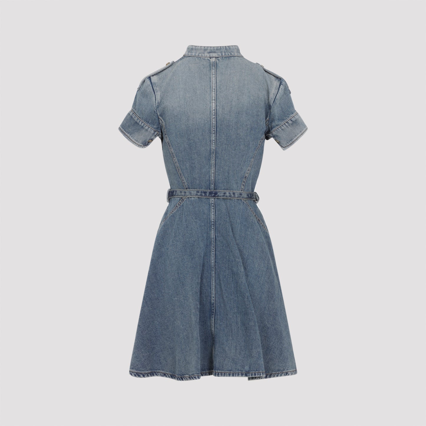Alexander Mcqueen Denim Mini Dress Women ALEXANDER MCQUEEN