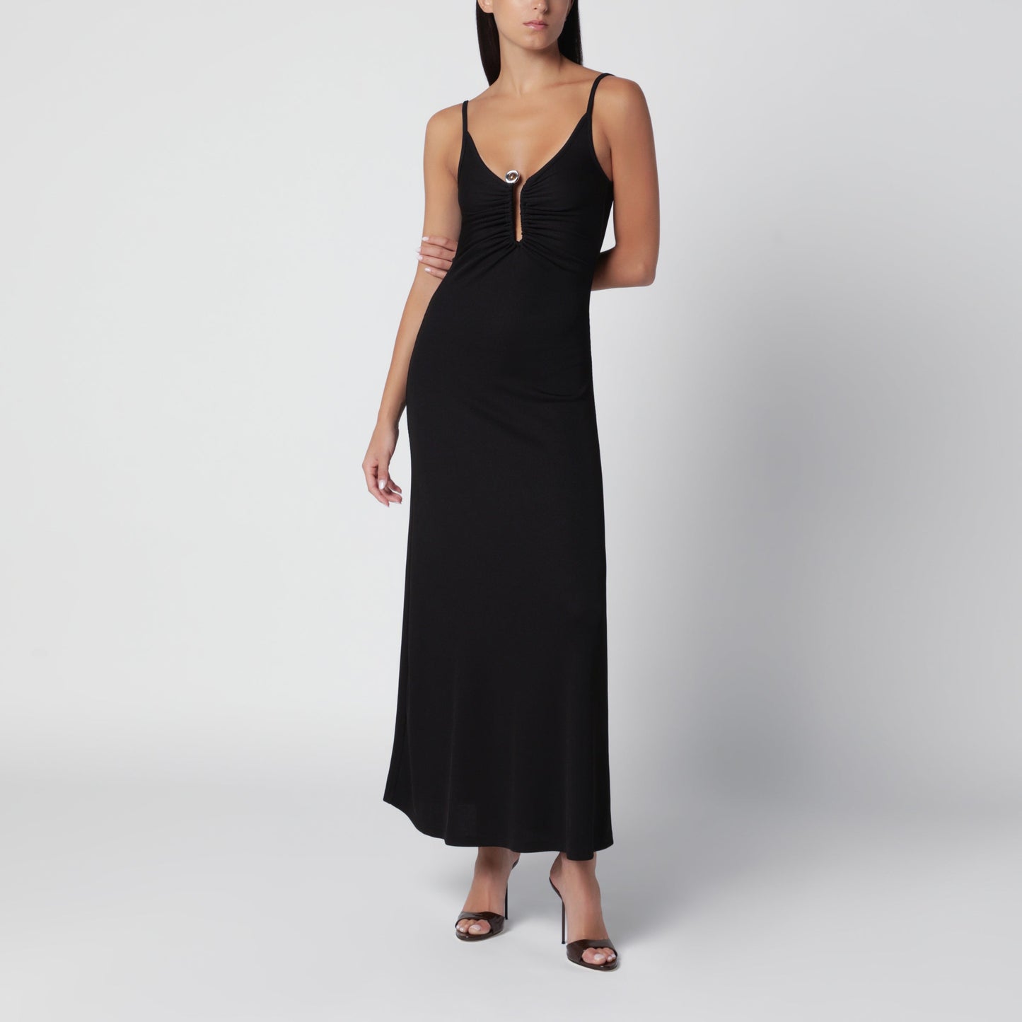 Christopher Esber Black Ribbed Stretch Jersey Dress Women CHRISTOPHER ESBER