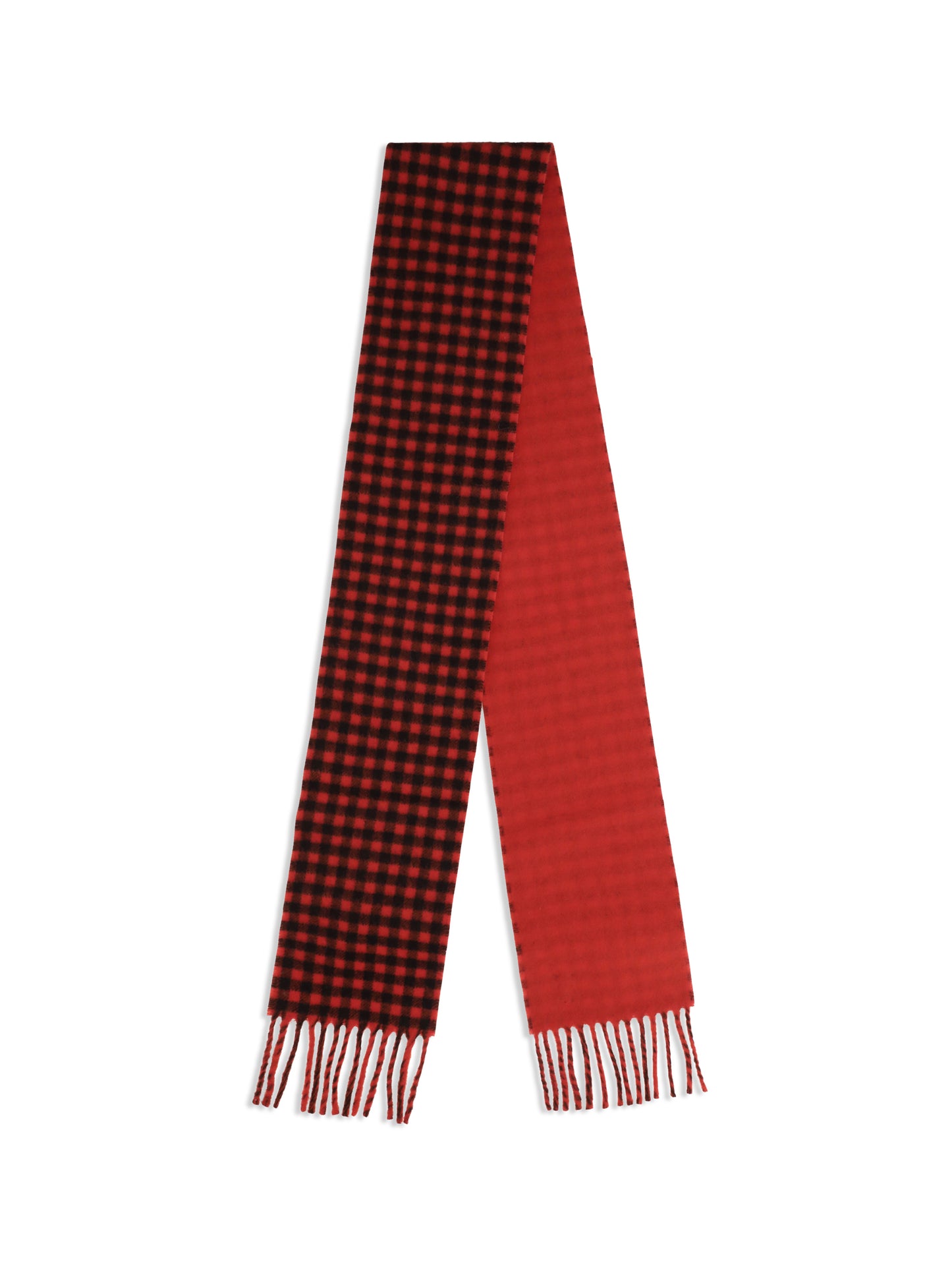 Ami Paris Men Ami De Coeur Checked Wool Scarf AMI PARIS