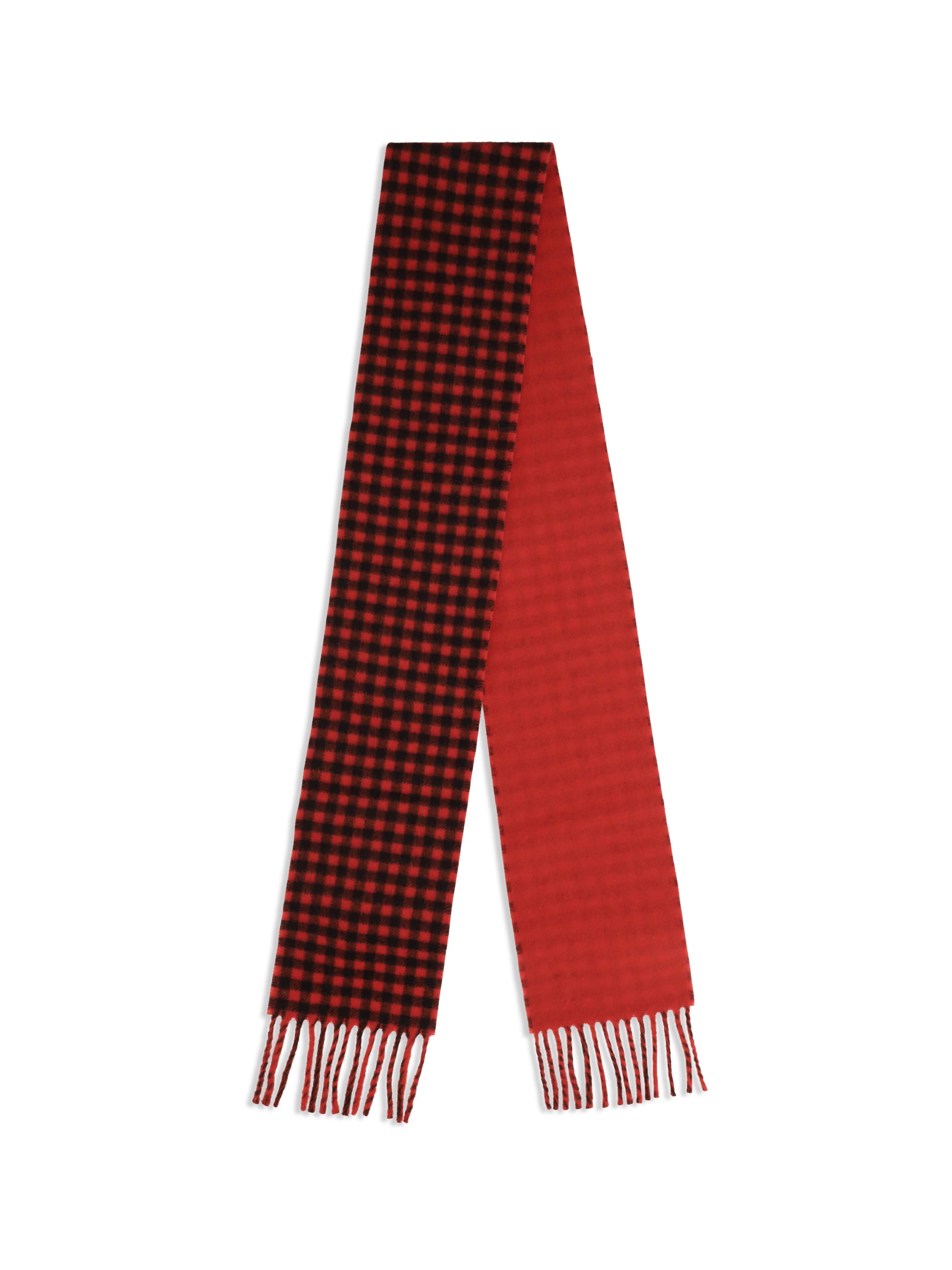 Ami Paris Men Ami De Coeur Checked Wool Scarf AMI PARIS