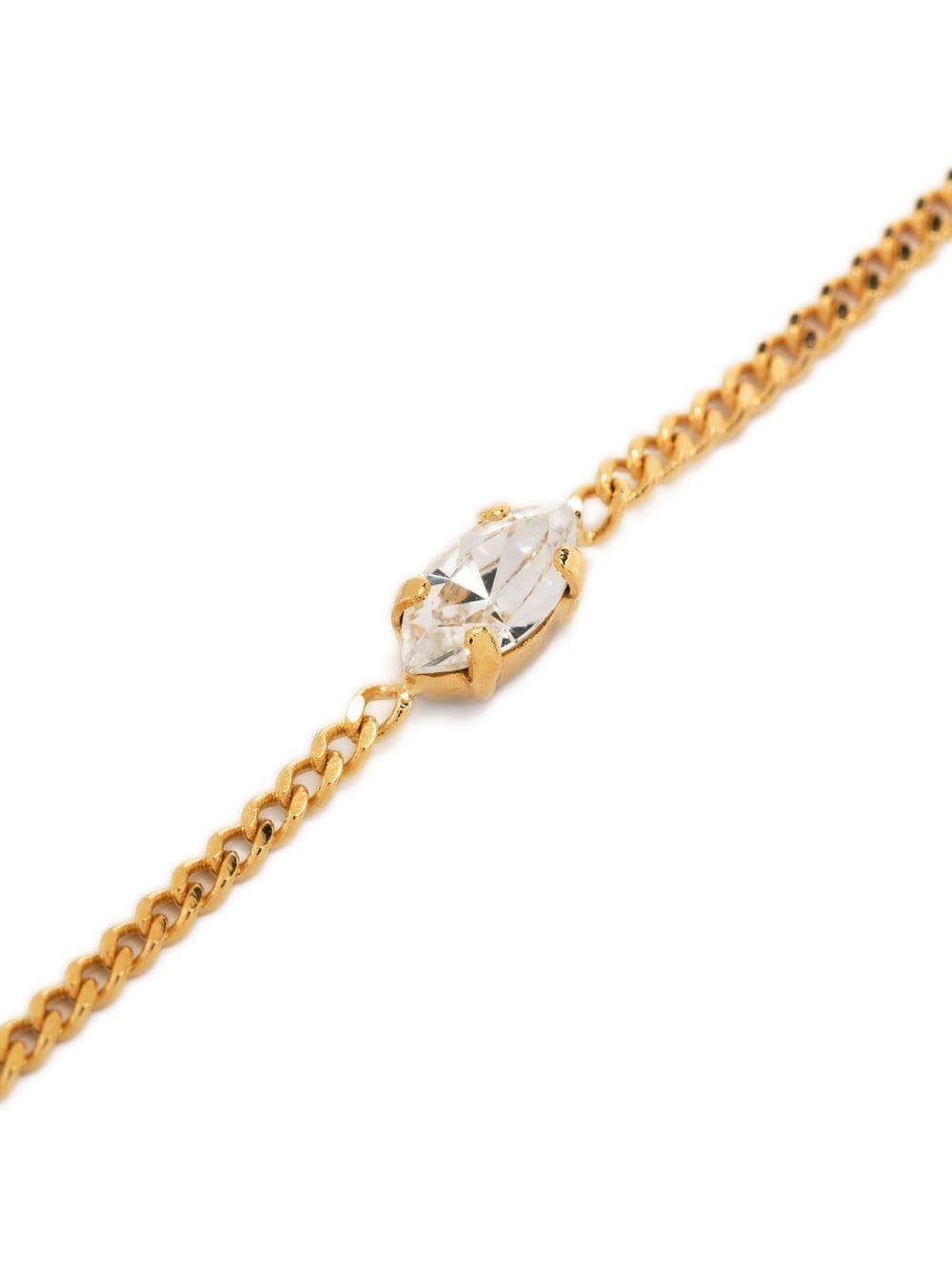 Saint Laurent Women Metal And Rhinestone Cassandre Heart Charm Bracelet SAINT LAURENT