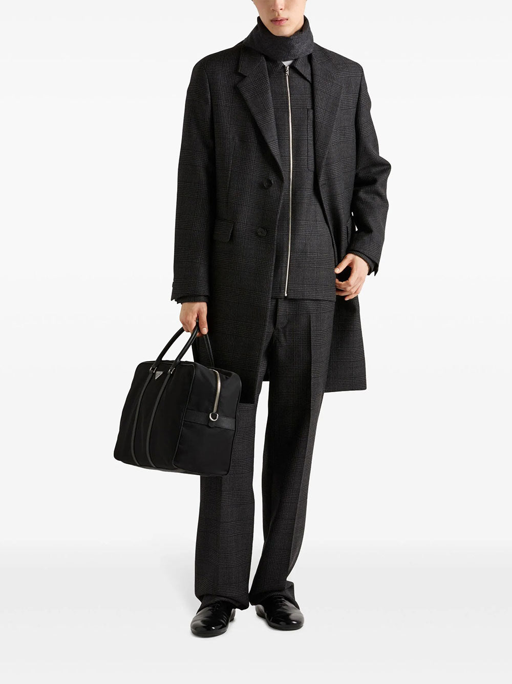 Prada Men Re-Nylon And Saffiano Leather Duffel Bag PRADA