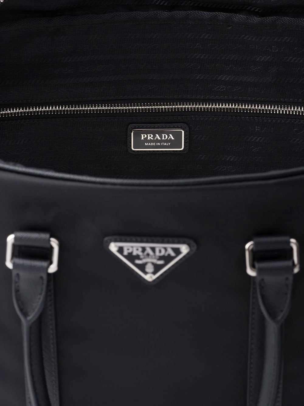 Prada Men Re-Nylon And Saffiano Leather Duffel Bag PRADA