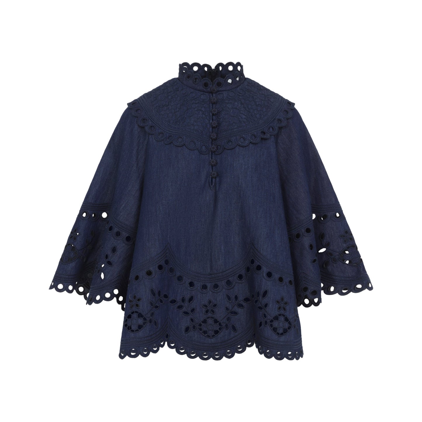 Zimmermann Mahon Broderie Denim Top Women ZIMMERMANN