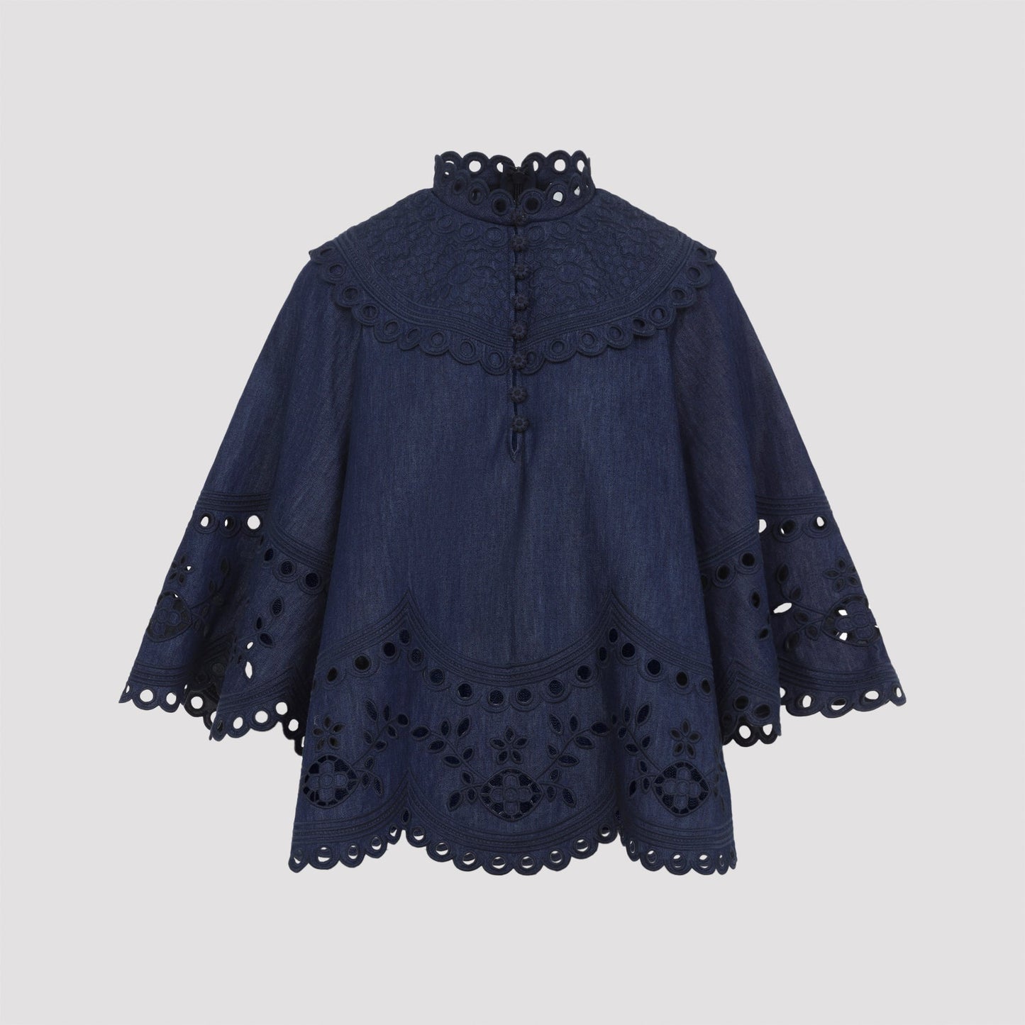 Zimmermann Mahon Broderie Denim Top Women ZIMMERMANN