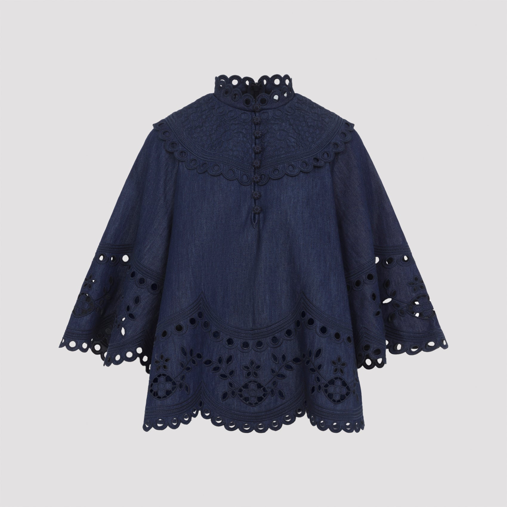 Zimmermann Mahon Broderie Denim Top Women ZIMMERMANN