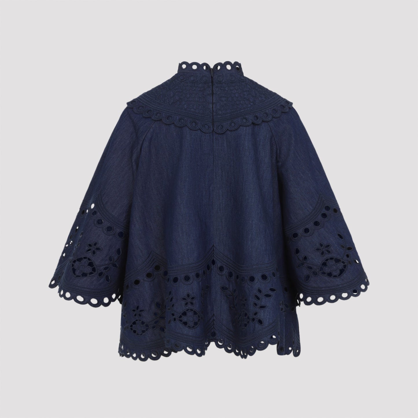 Zimmermann Mahon Broderie Denim Top Women ZIMMERMANN