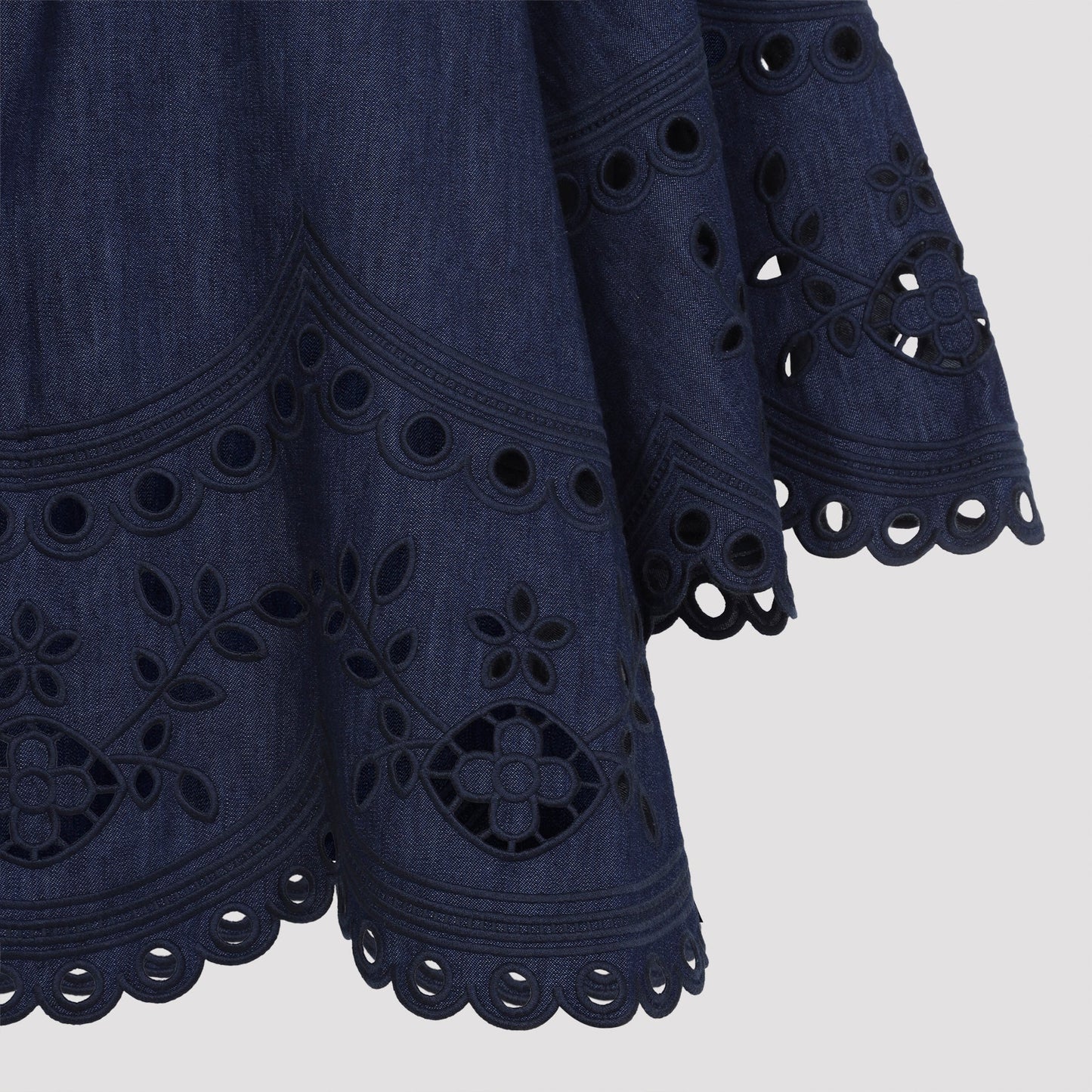 Zimmermann Mahon Broderie Denim Top Women ZIMMERMANN