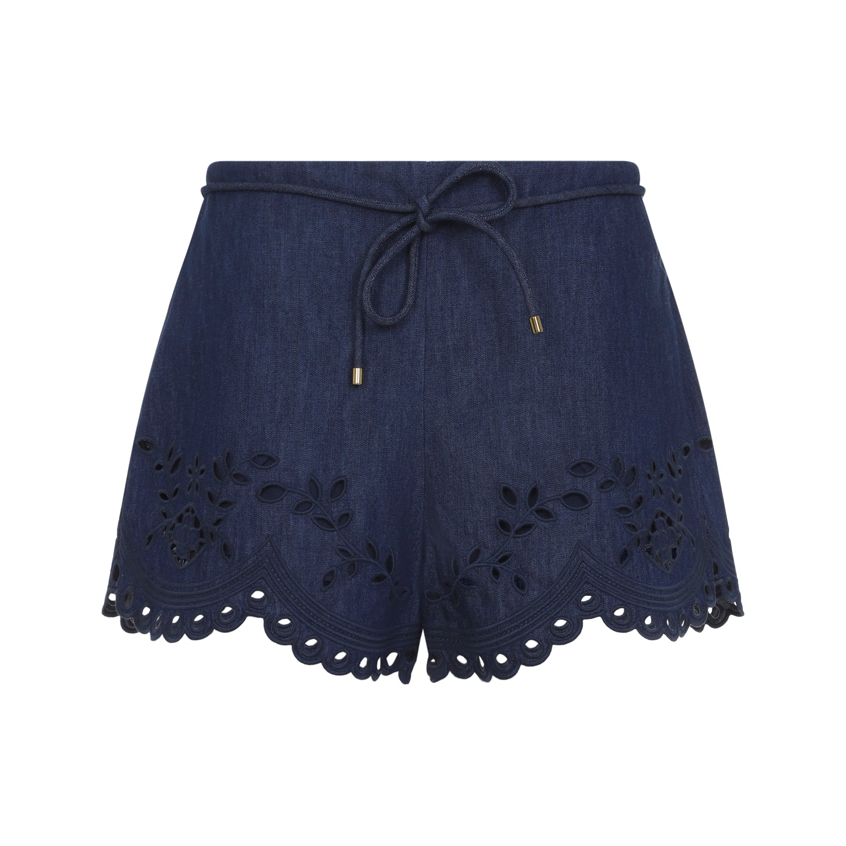 Zimmermann Mahon Broderie Denim Short Women ZIMMERMANN