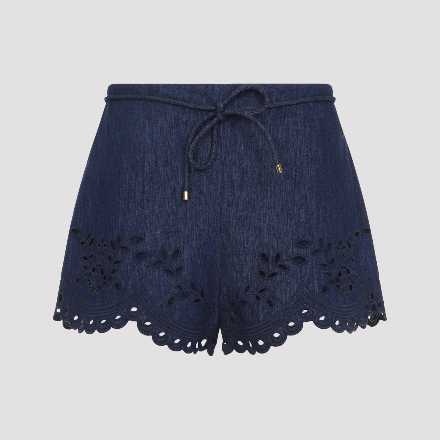 Zimmermann Mahon Broderie Denim Short Women ZIMMERMANN
