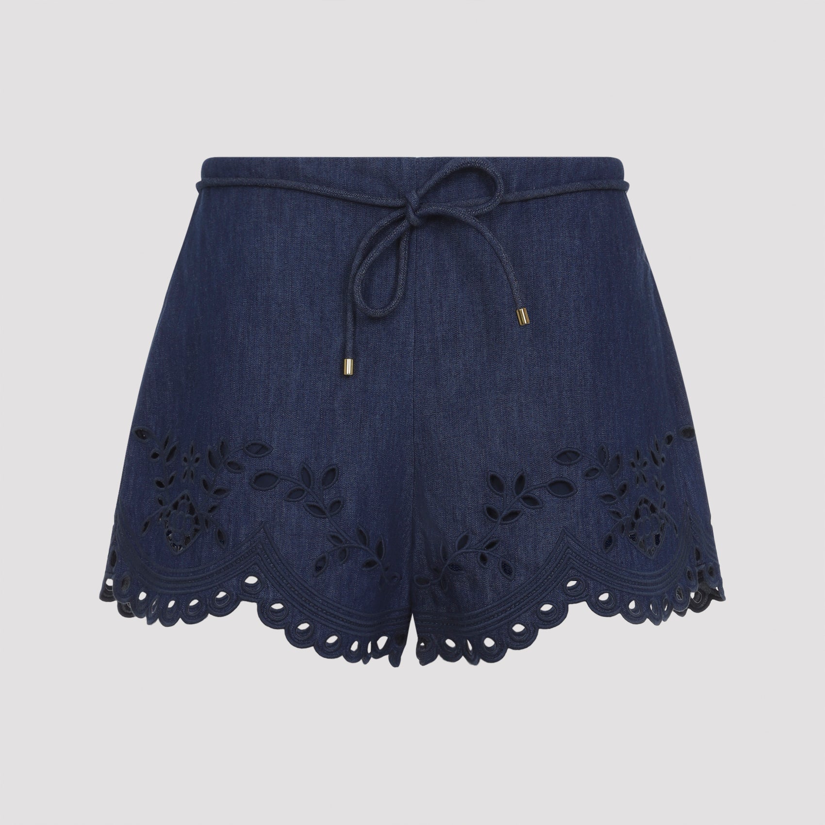 Zimmermann Mahon Broderie Denim Short Women ZIMMERMANN