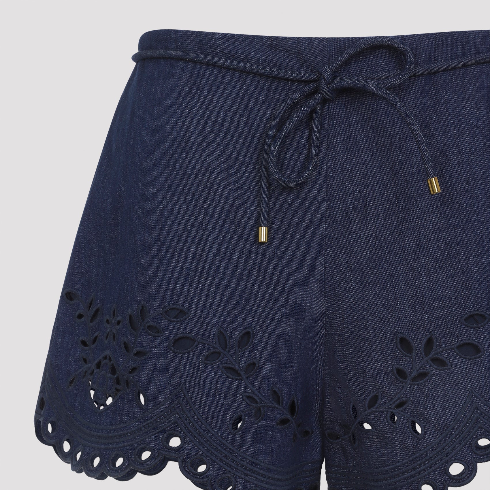 Zimmermann Mahon Broderie Denim Short Women ZIMMERMANN