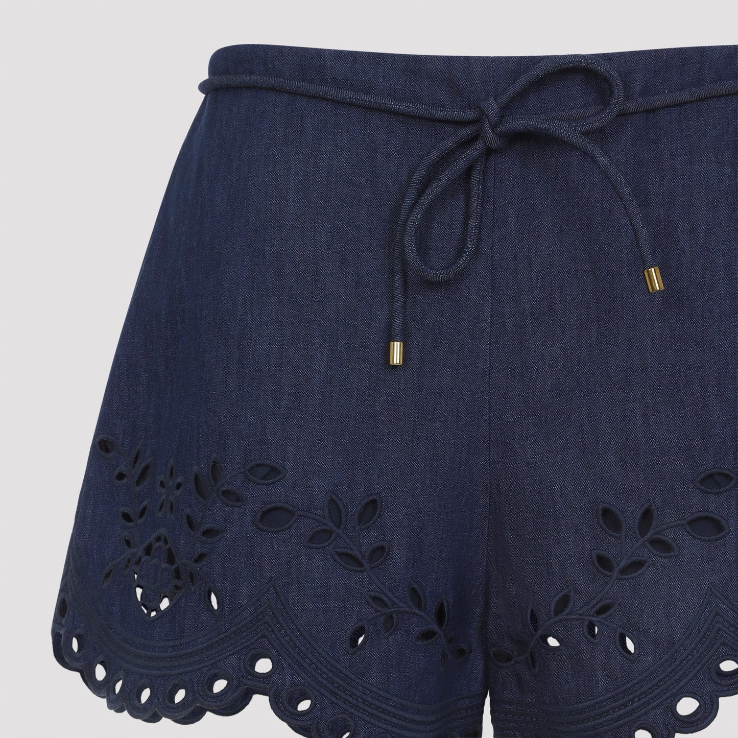 Zimmermann Mahon Broderie Denim Short Women ZIMMERMANN