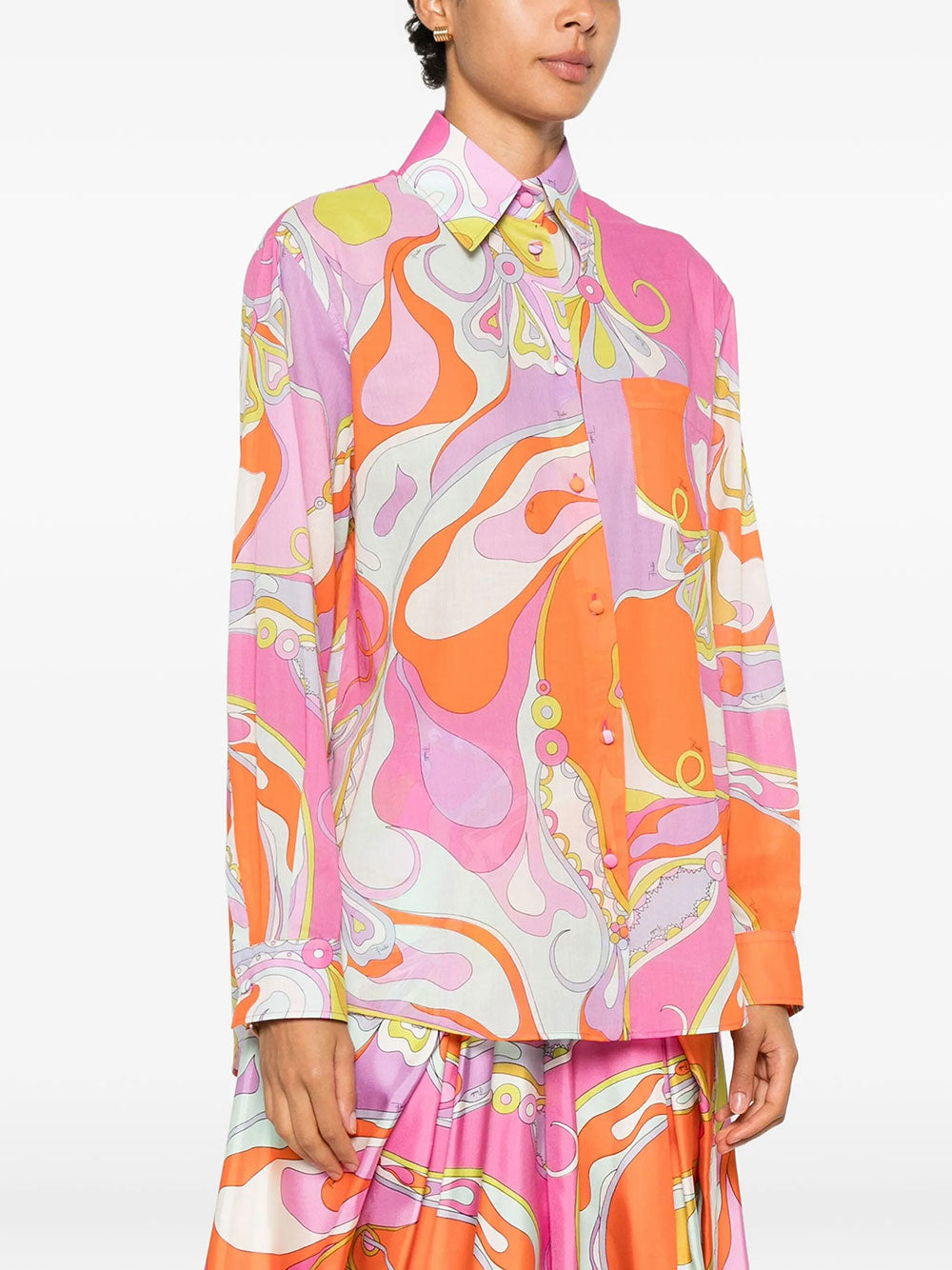 Pucci Women Orchidee Print Cotton Shirt PUCCI
