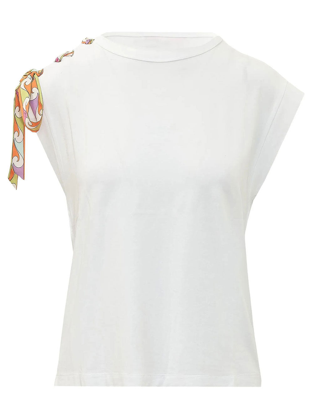 Pucci Women Foulard-Detail Viscose T-Shirt PUCCI