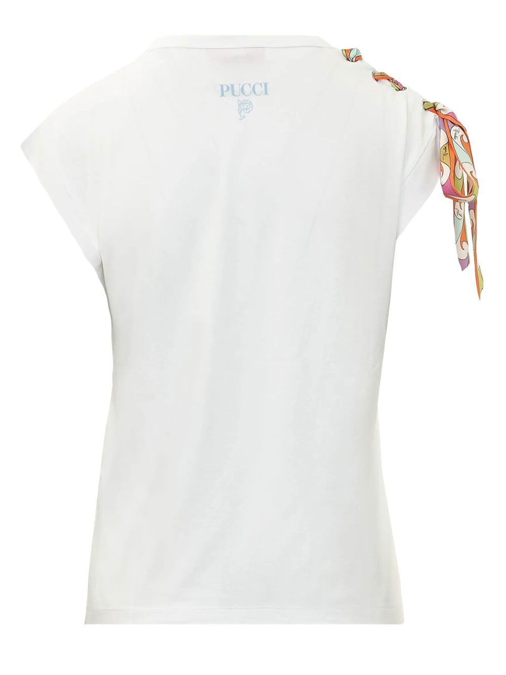 Pucci Women Foulard-Detail Viscose T-Shirt PUCCI