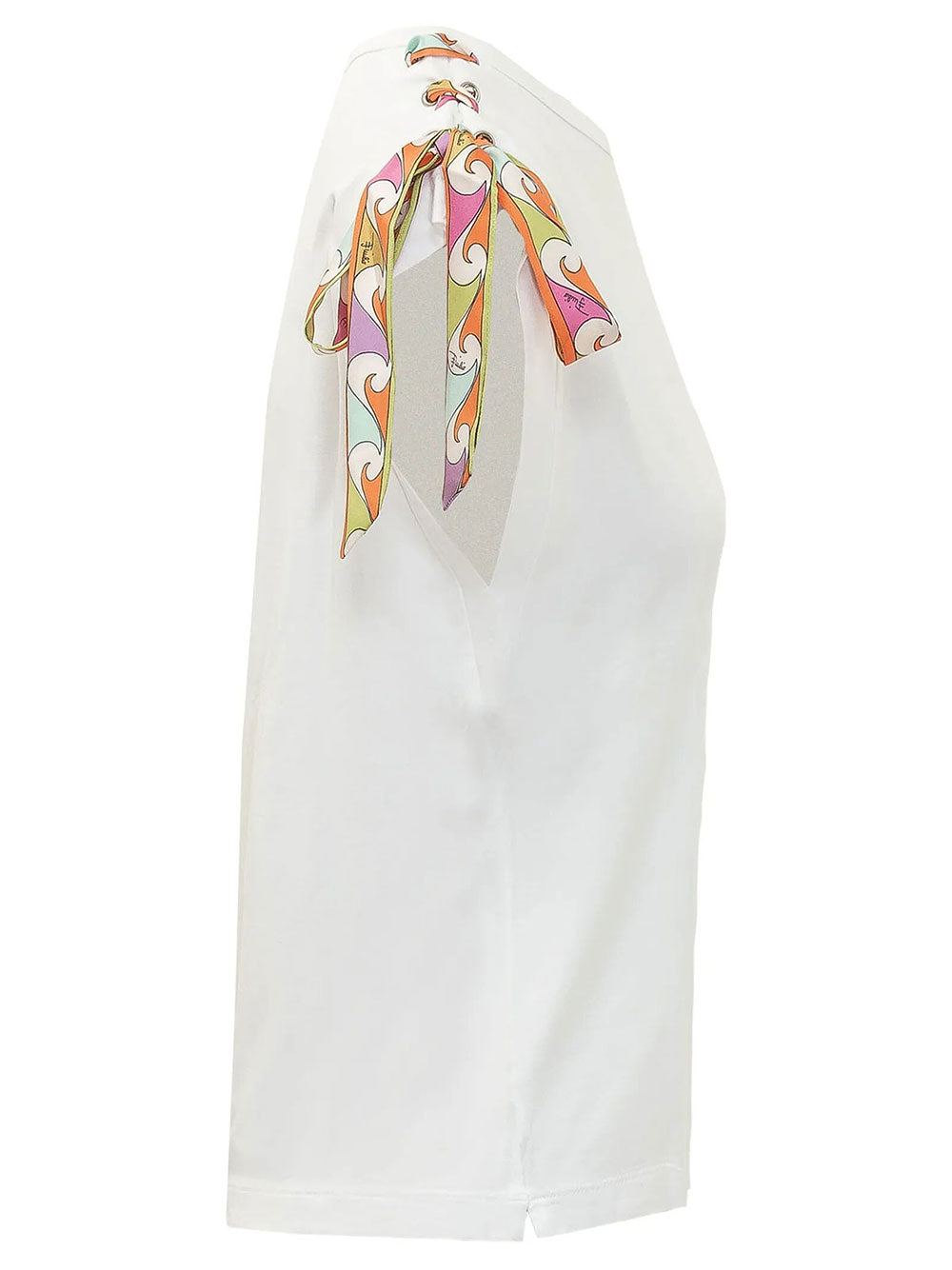 Pucci Women Foulard-Detail Viscose T-Shirt PUCCI