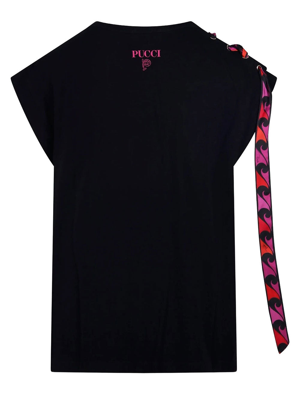 Pucci Women Foulard-Detail Viscose T-Shirt PUCCI