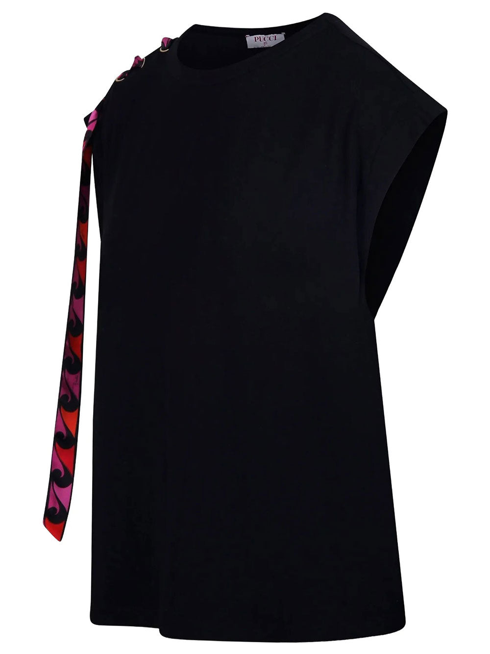 Pucci Women Foulard-Detail Viscose T-Shirt PUCCI