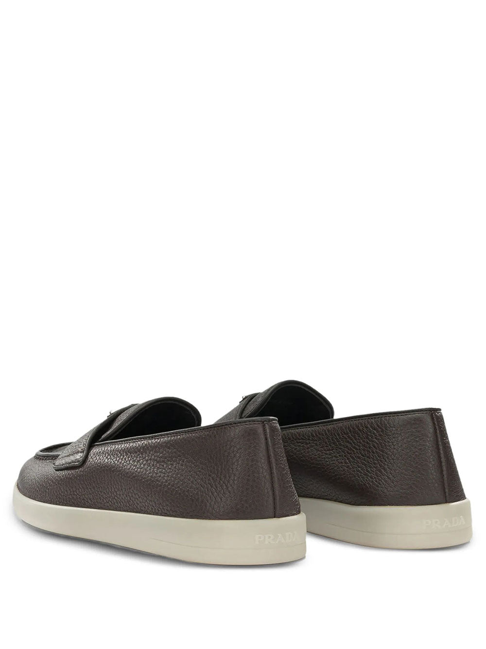 Prada Men Grained Leather Loafers PRADA
