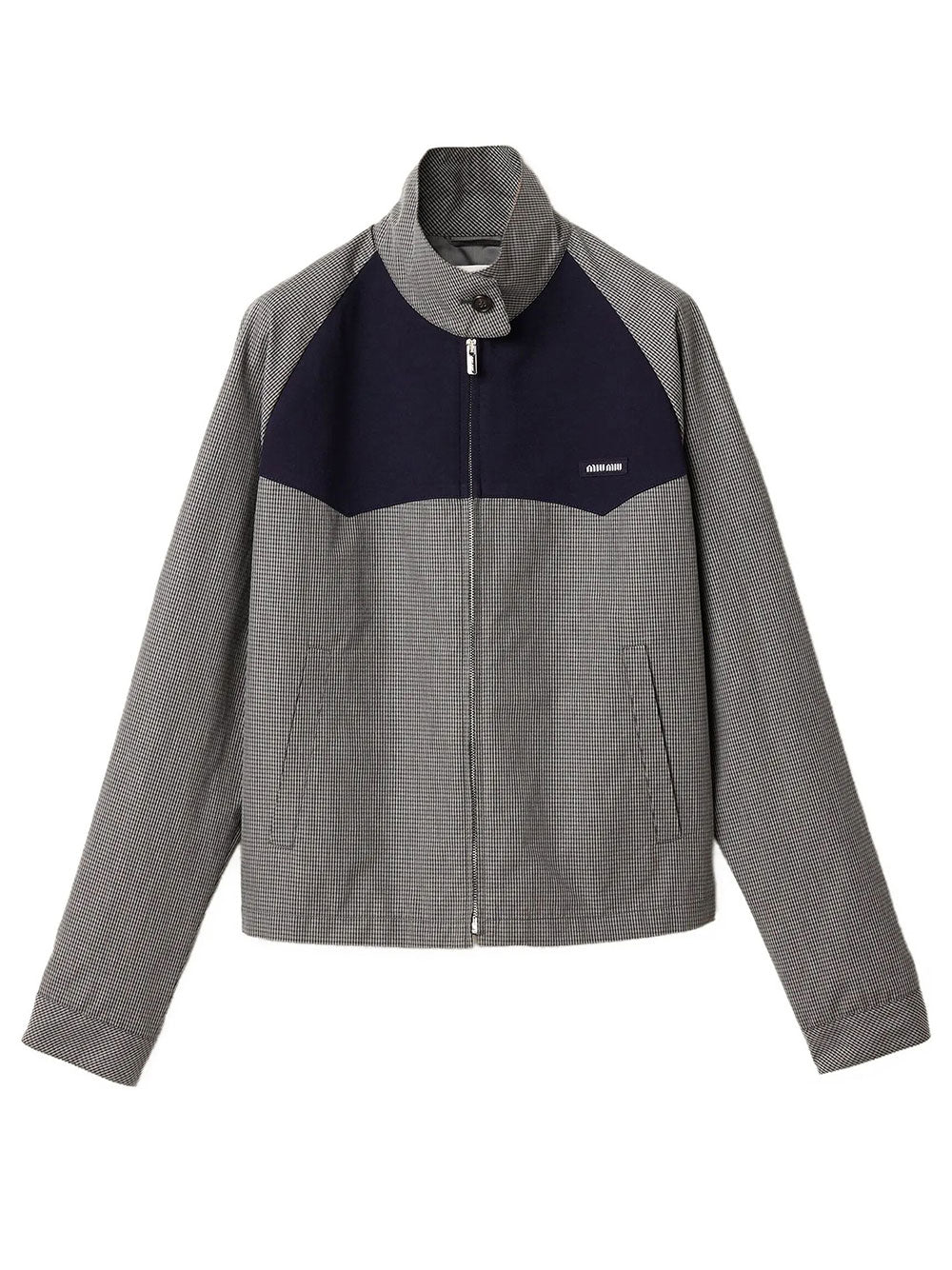 Miu Miu Women Gingham Check Blouson Jacket MIU MIU