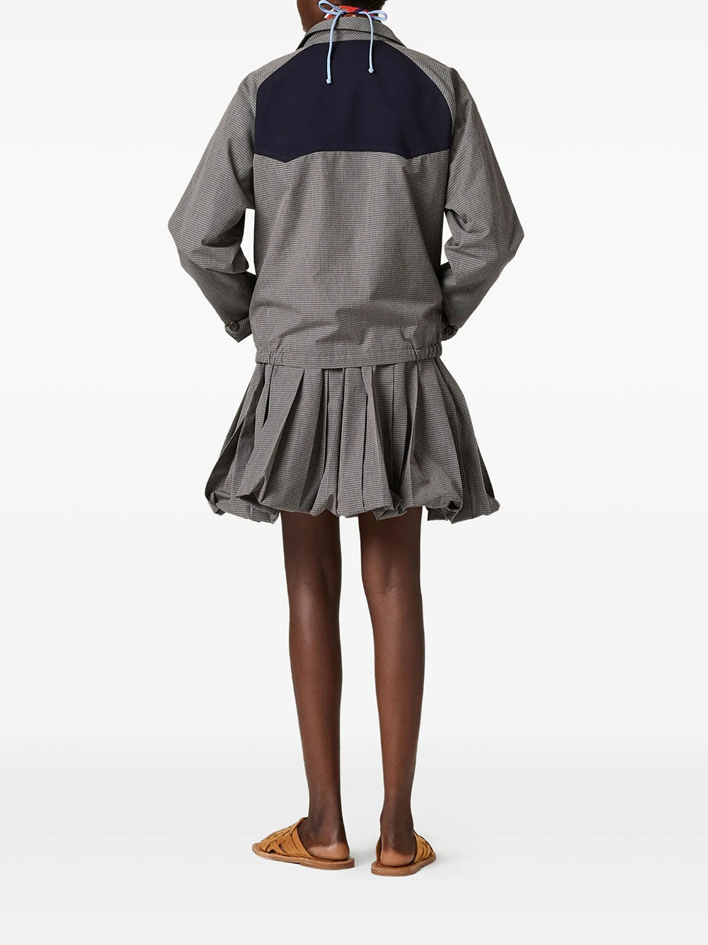 Miu Miu Women Gingham Check Blouson Jacket MIU MIU