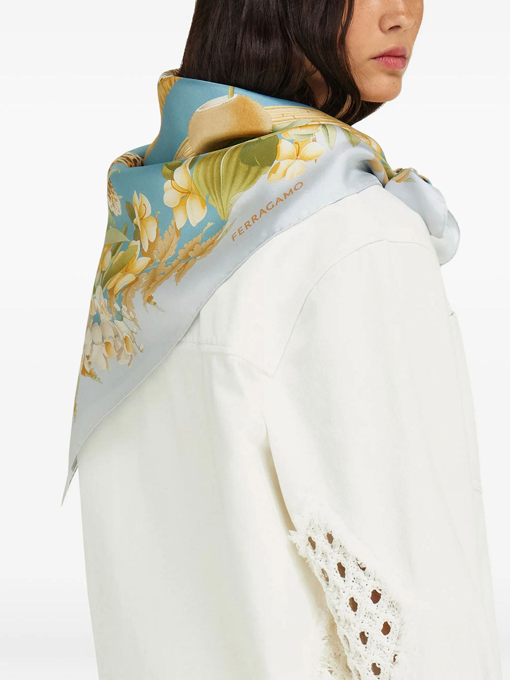 Ferragamo Women Jungle Print Silk Scarf FERRAGAMO