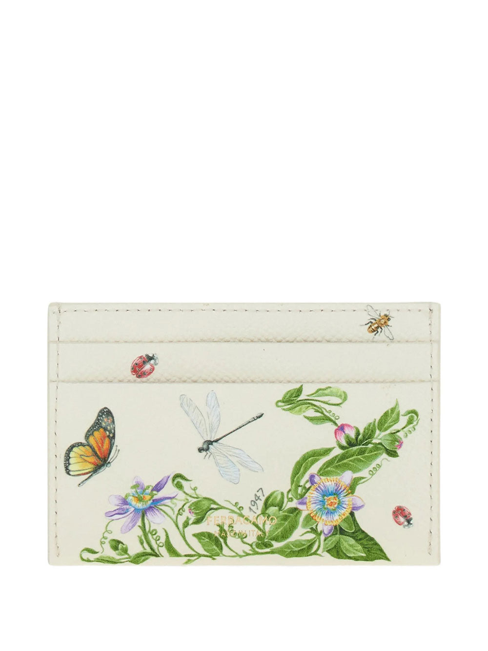 Ferragamo Women Gancini Card Holder With Floral Print FERRAGAMO