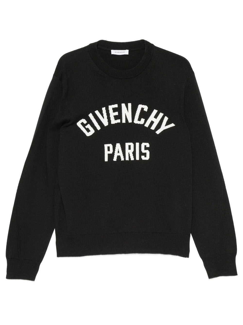 Givenchy Men Couture Seam Knitted Sweater With Givenchy Paris Detail GIVENCHY