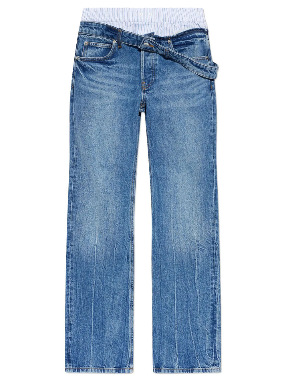 Alexander Wang Women Boxer Detail And Drop Waistband Slim Fit Jeans ALEXANDER WANG